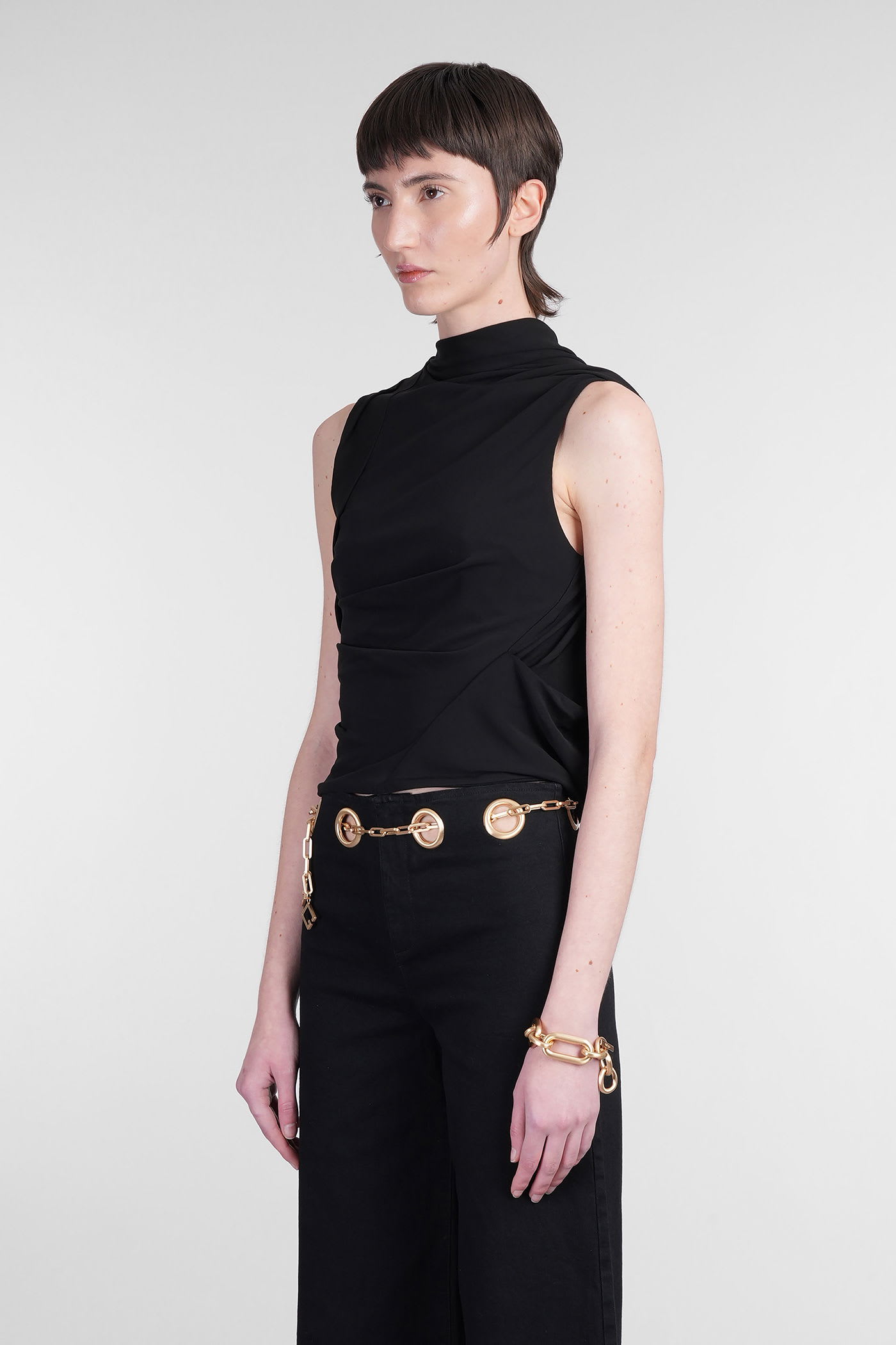 Cult Gaia Christian Topwear In Black Viscose In Black