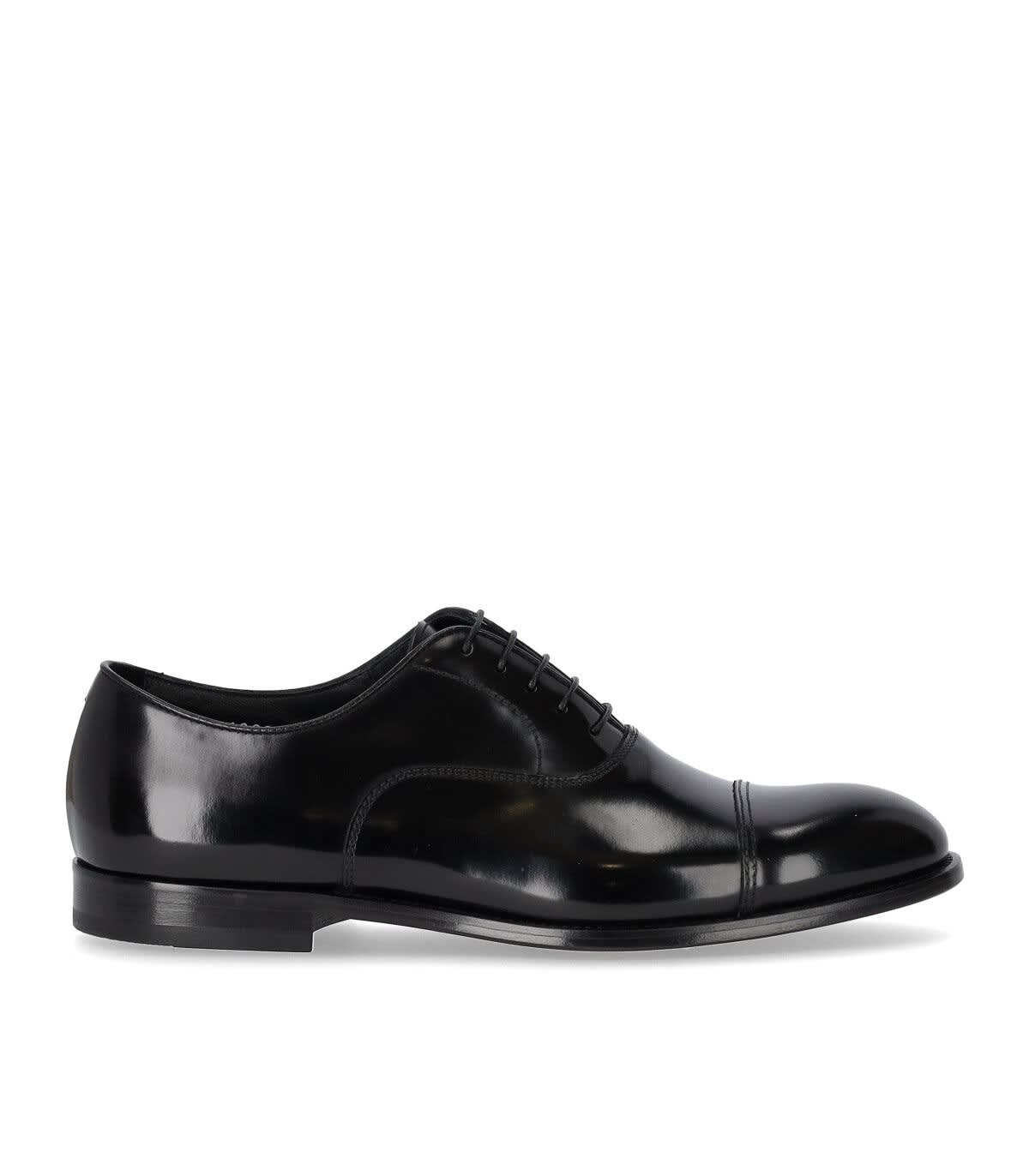 DOUCAL'S DOUCALS BLACK OXFORD LACE UP