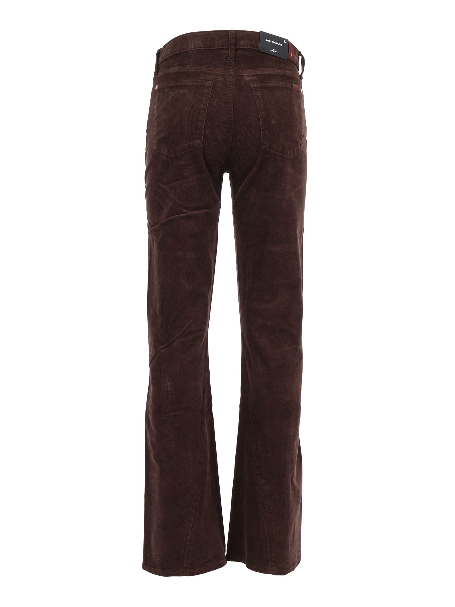 7 For All Mankind Twisted Dojo Tailorless Corduroy Coffee Bean In Brown