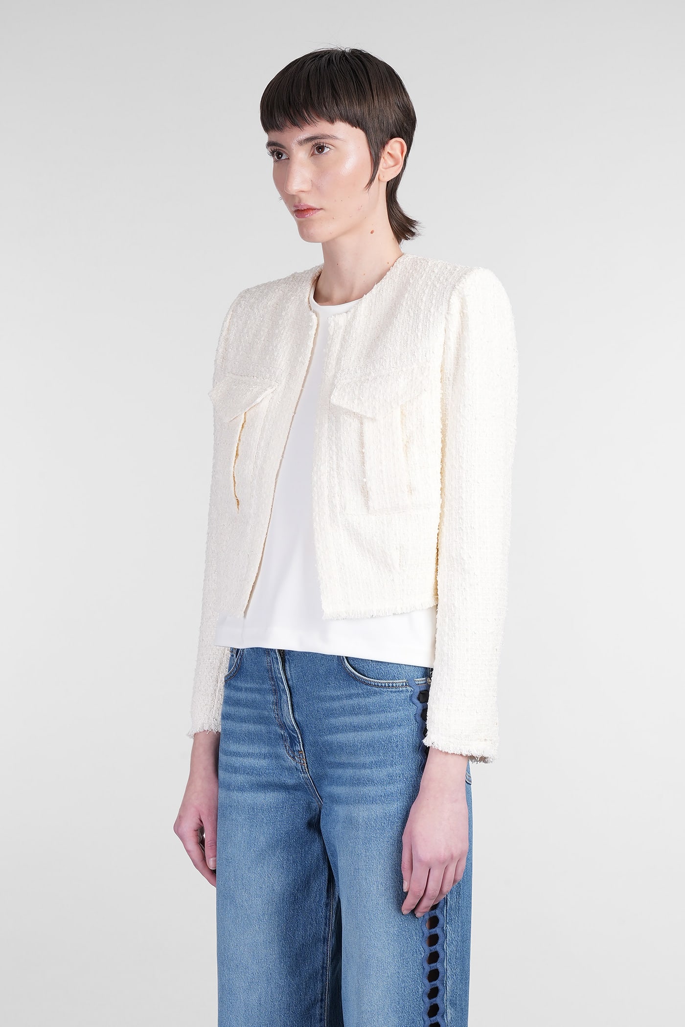 Iro Siname Casual Jacket In Beige Polyester