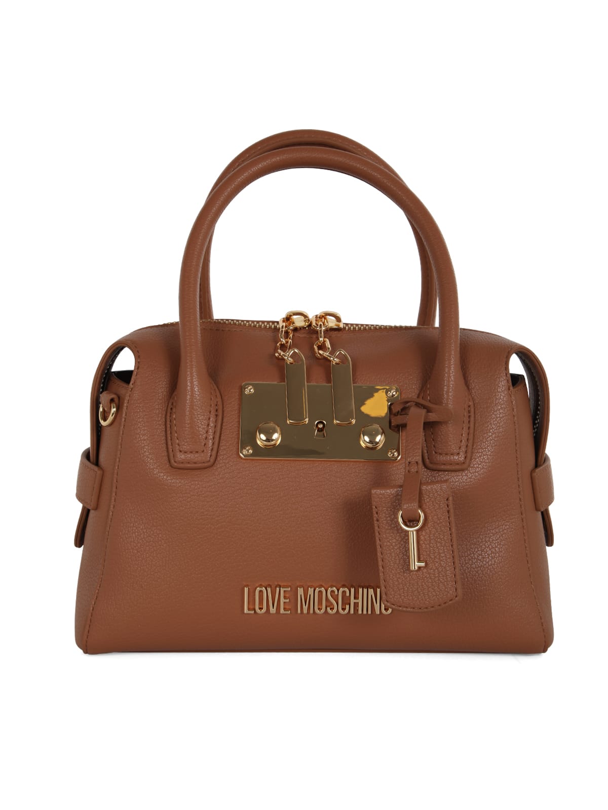 Love Moschino Small Tote In Camel