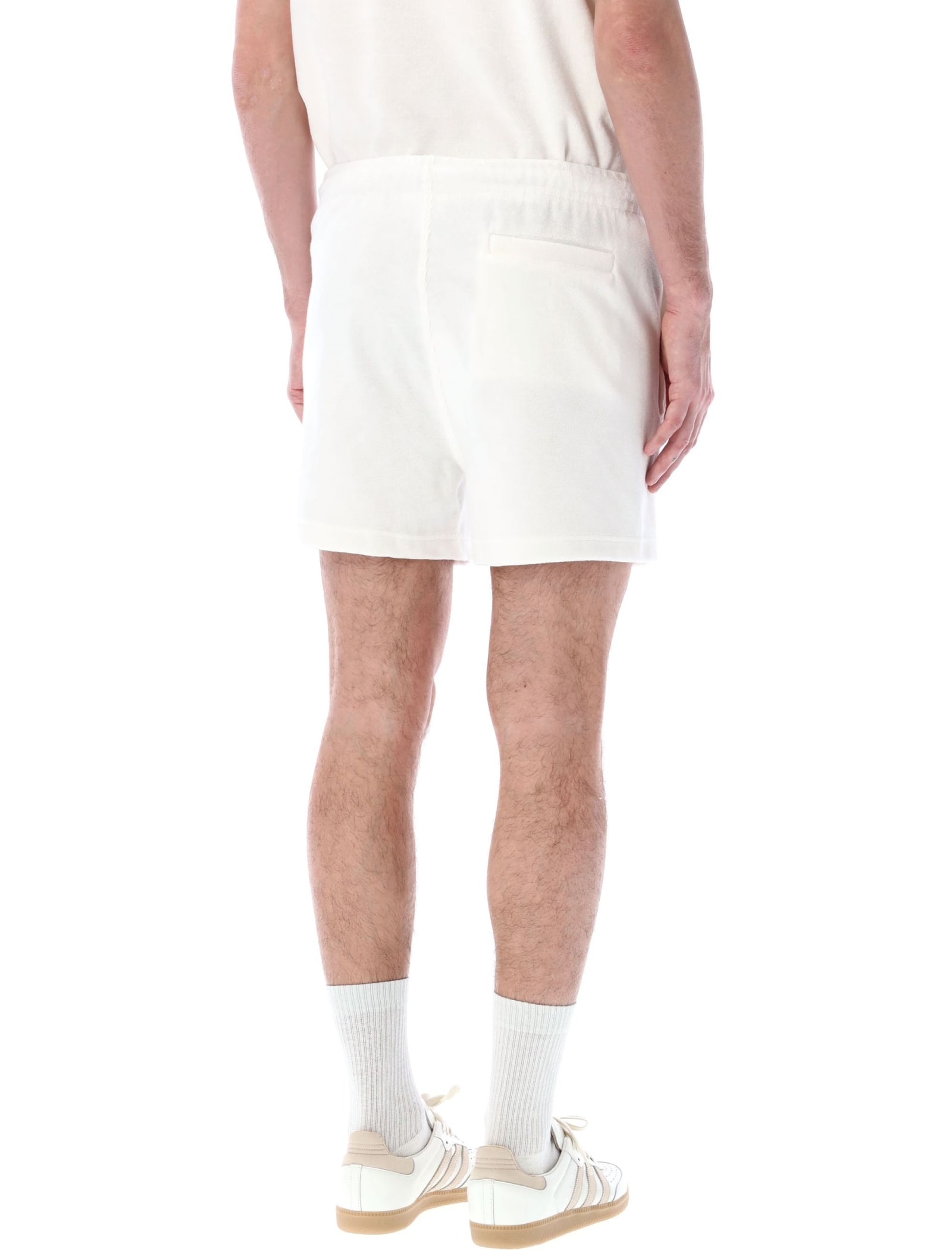 Shop Lacoste Classic Terry Shorts In White