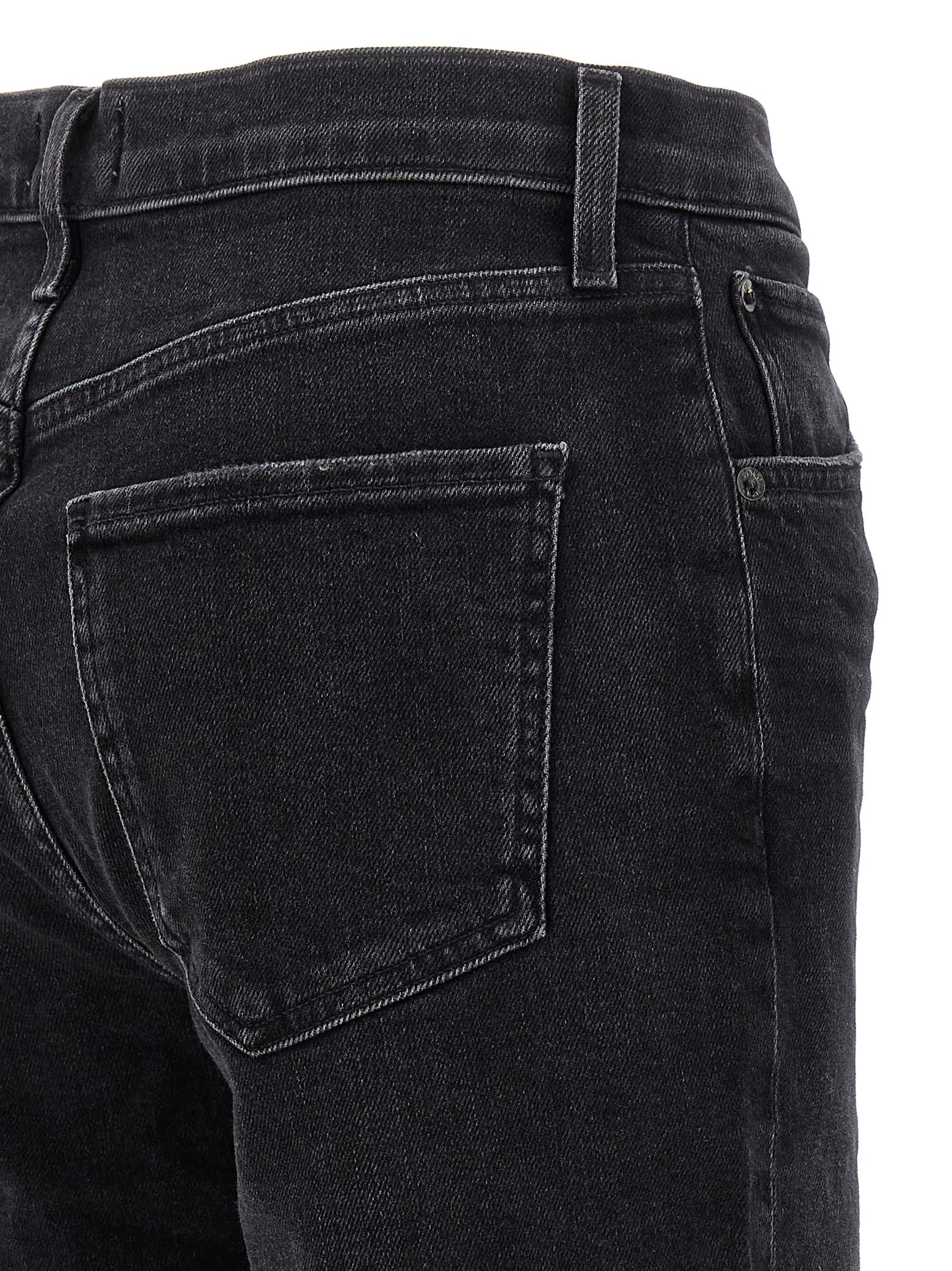 Agolde 90s Pinch Waist Straight-leg High-rise Organic-cotton Denim Jeans In Black