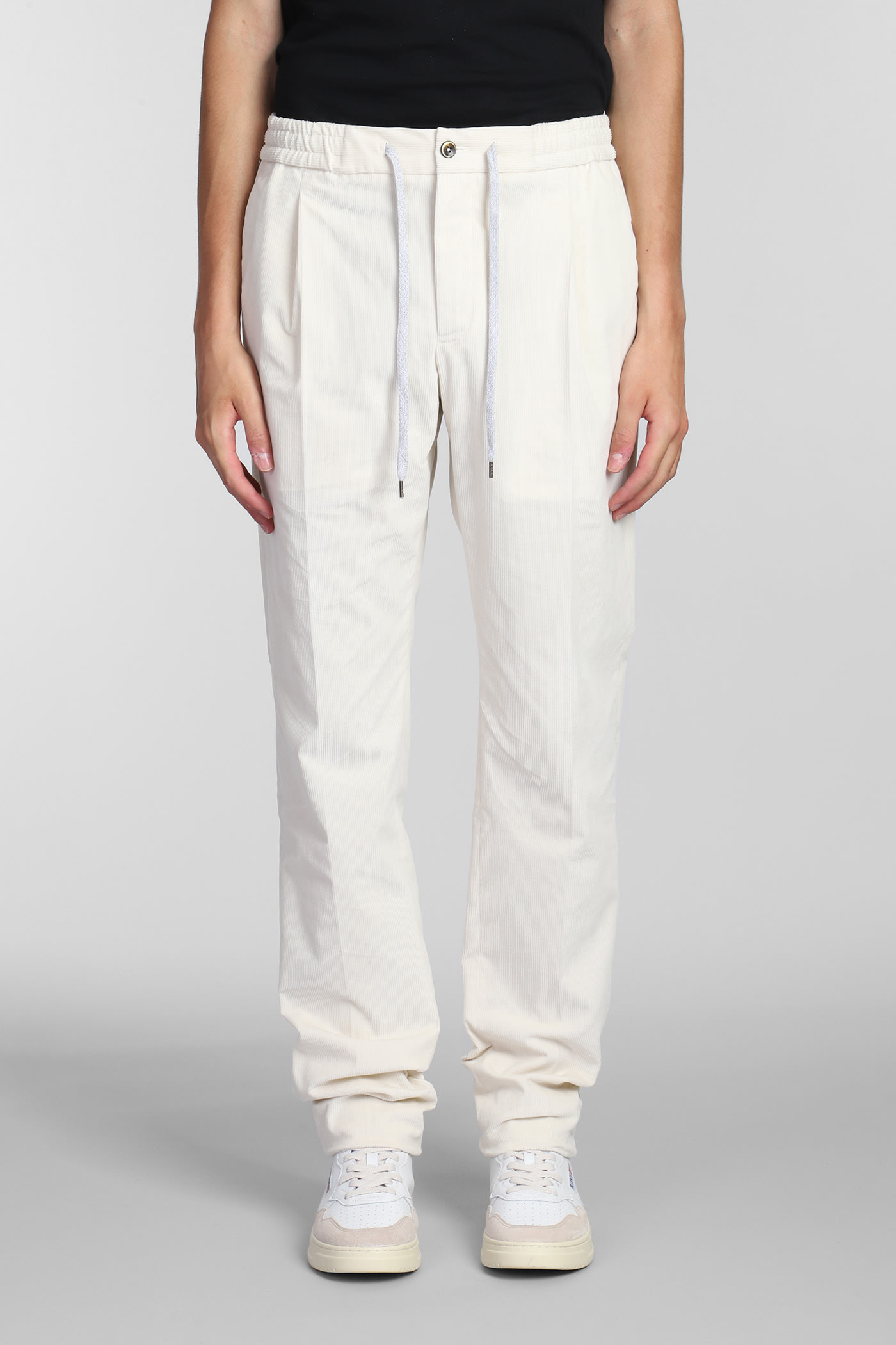 Pt01 Pants In White Cotton
