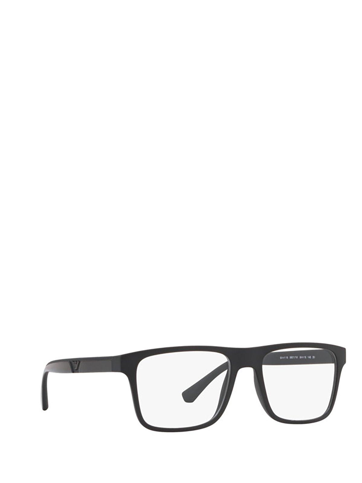 Emporio Armani Inverted Trapezoidal Full-frame Glasses In 58011w