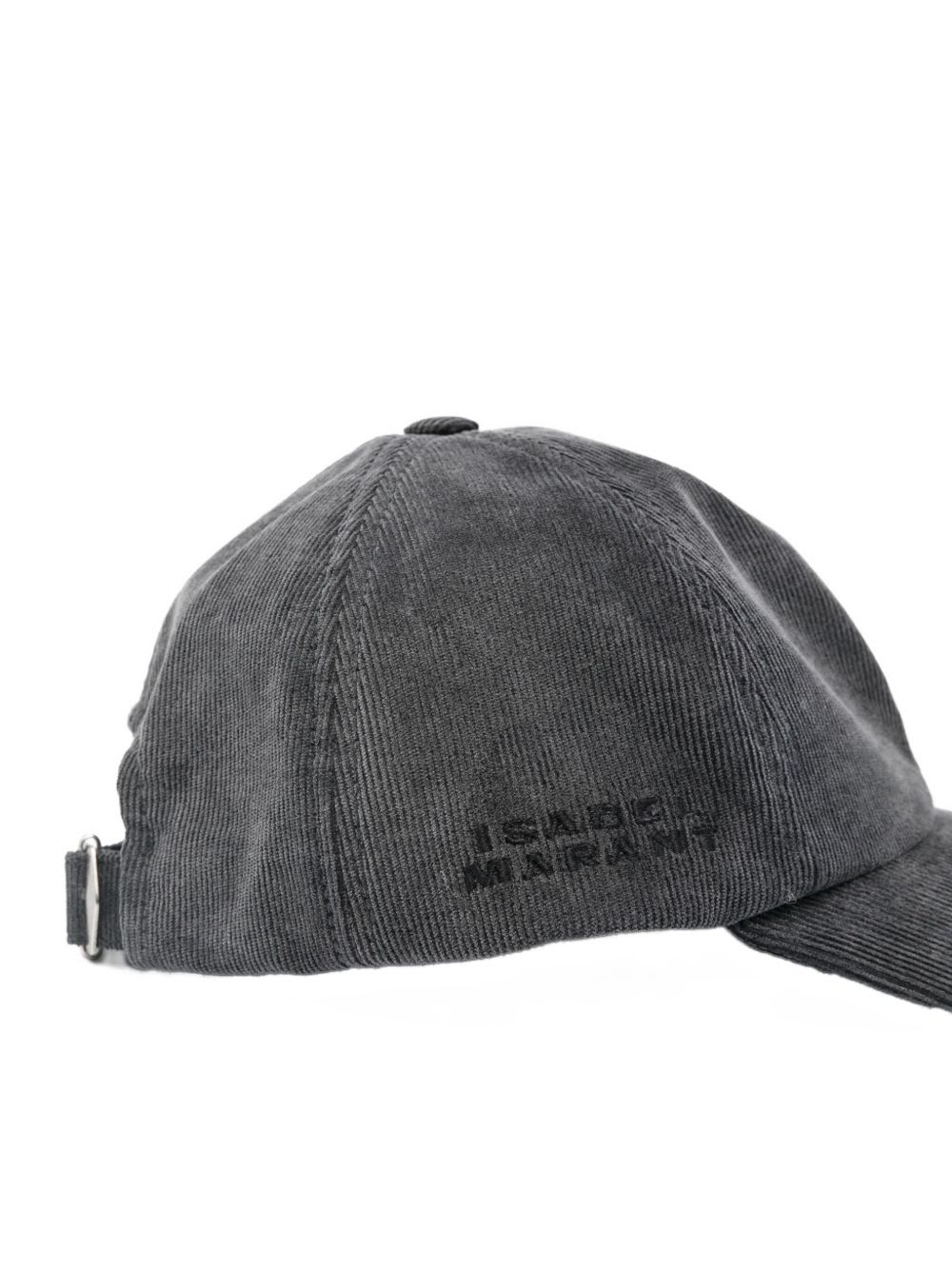 Isabel Marant Corduroy Baseball Cap In Black