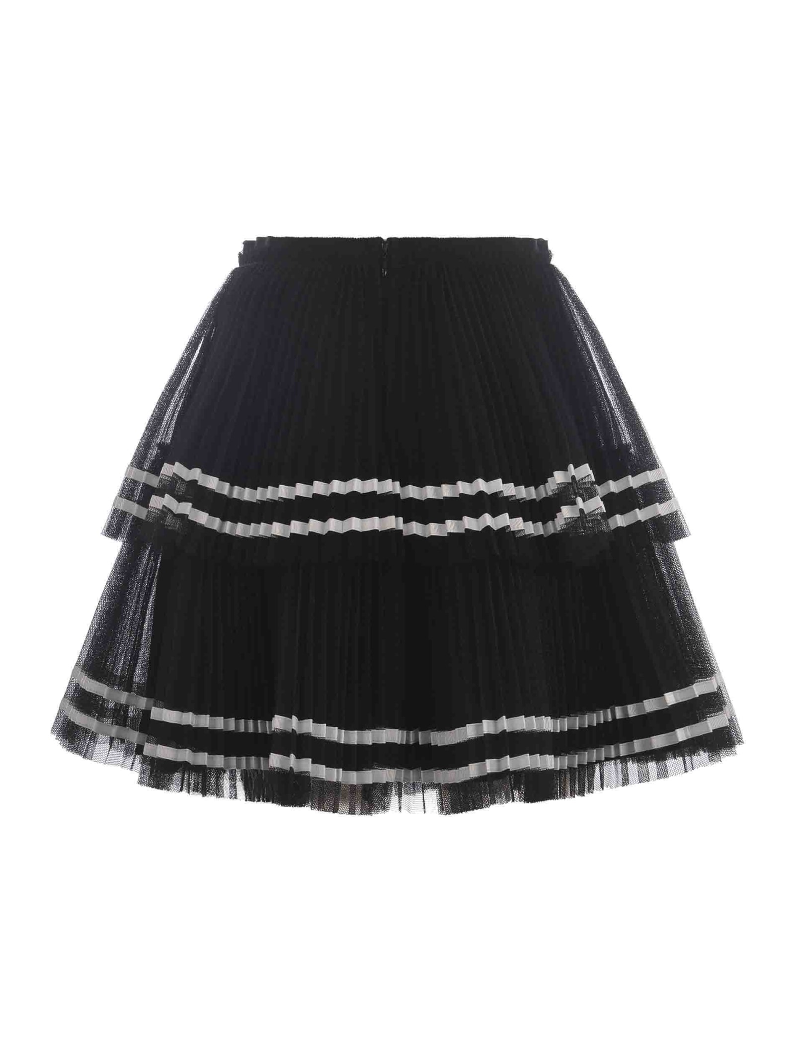 Shop Red Valentino Skirt  Pleated In Nero
