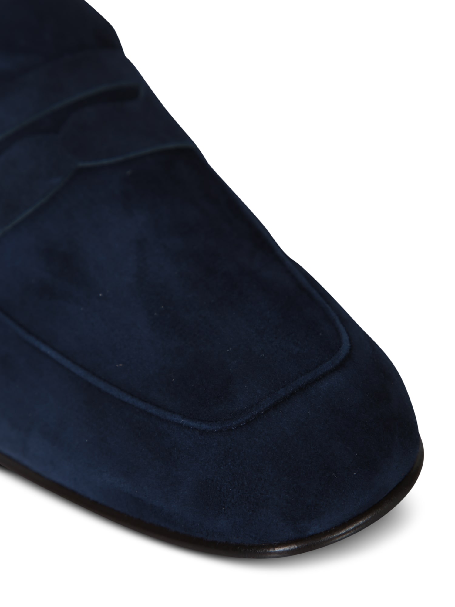 Tod's Destrutt Suede Blue Loafer In Blue