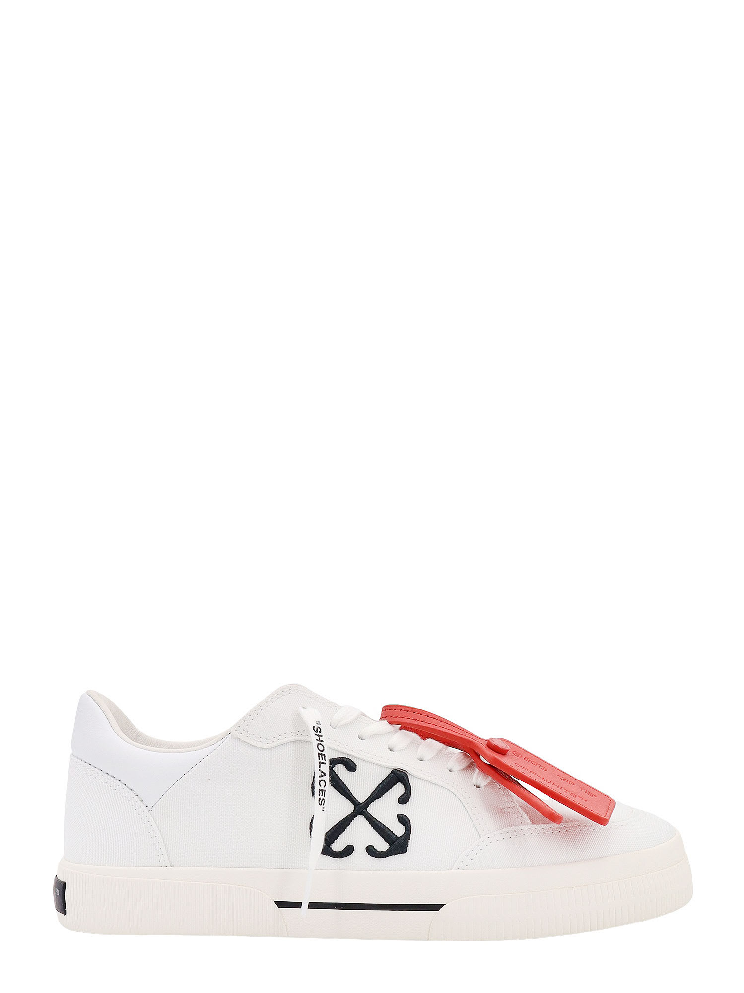 Shop Off-white New Low Vulcanized Sneakers In White - Black