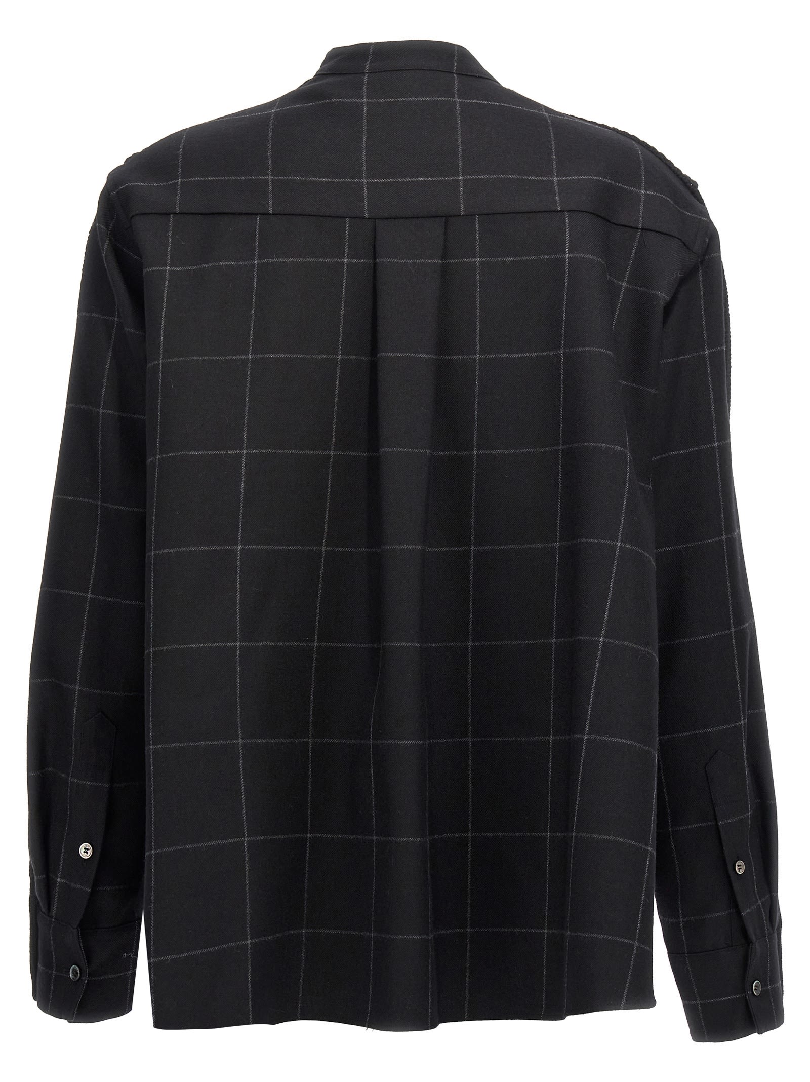 SACAI WINDOWPANE KNIT CARDIGAN 