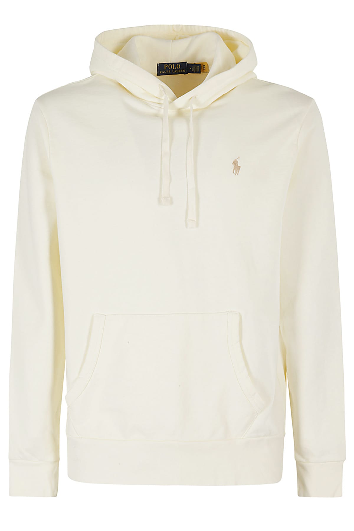 Shop Polo Ralph Lauren Hoodie Looback In Clubhouse Cream