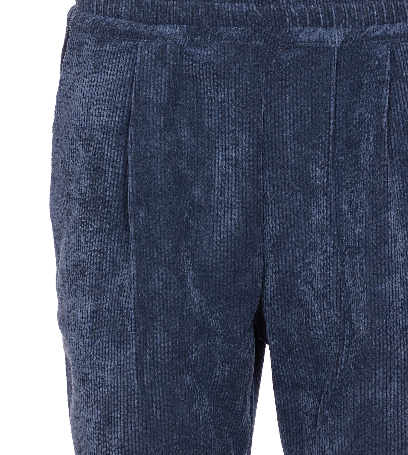 Family First Elastic-waist Corduroy Trousers In Brown
