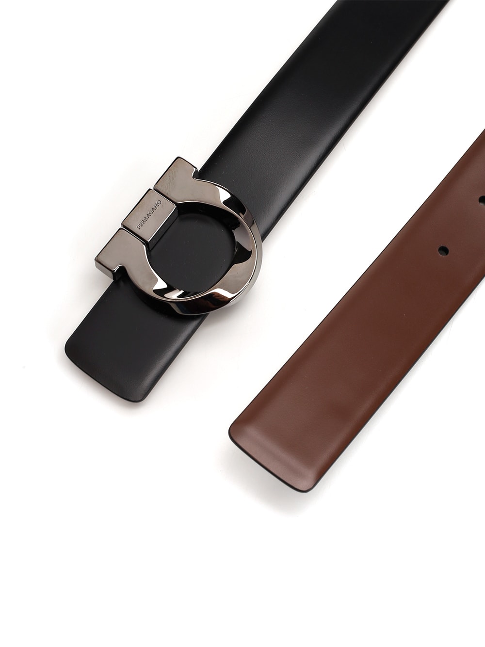 Shop Ferragamo Reversible Belt In Brown