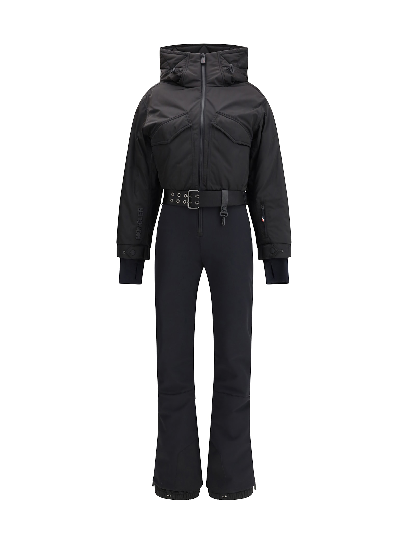 Moncler Padded Ski Suit In Black
