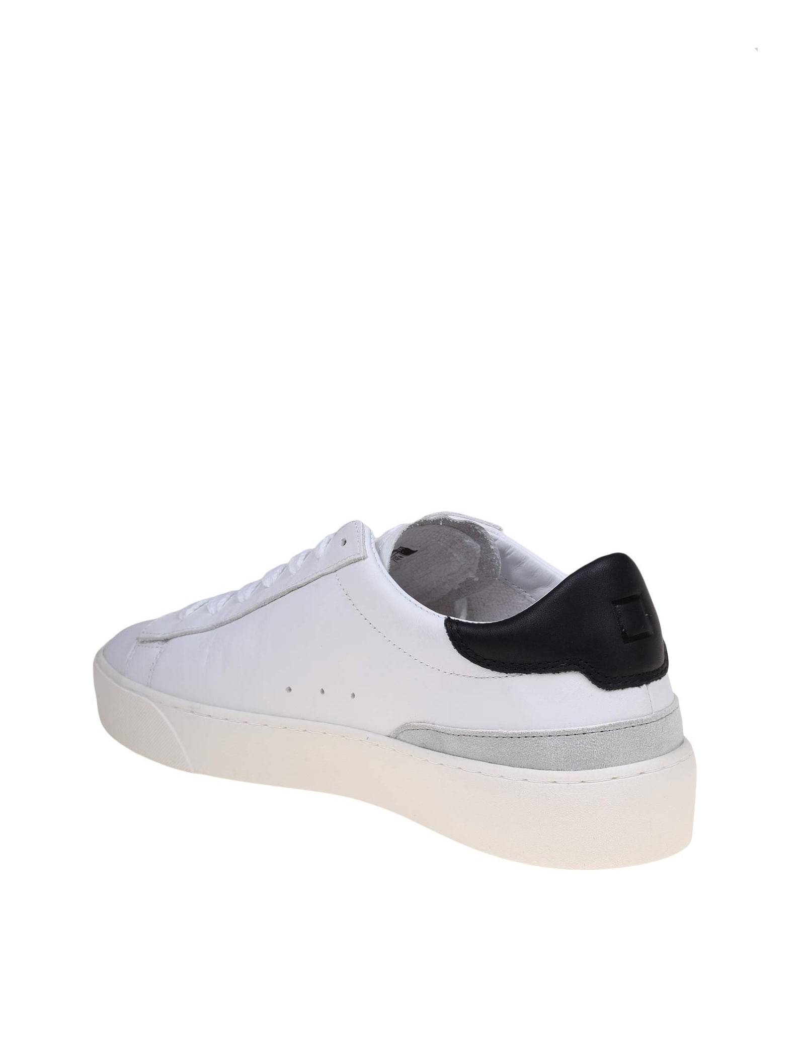 Shop Date Sonica Sneakers In White/black Leather