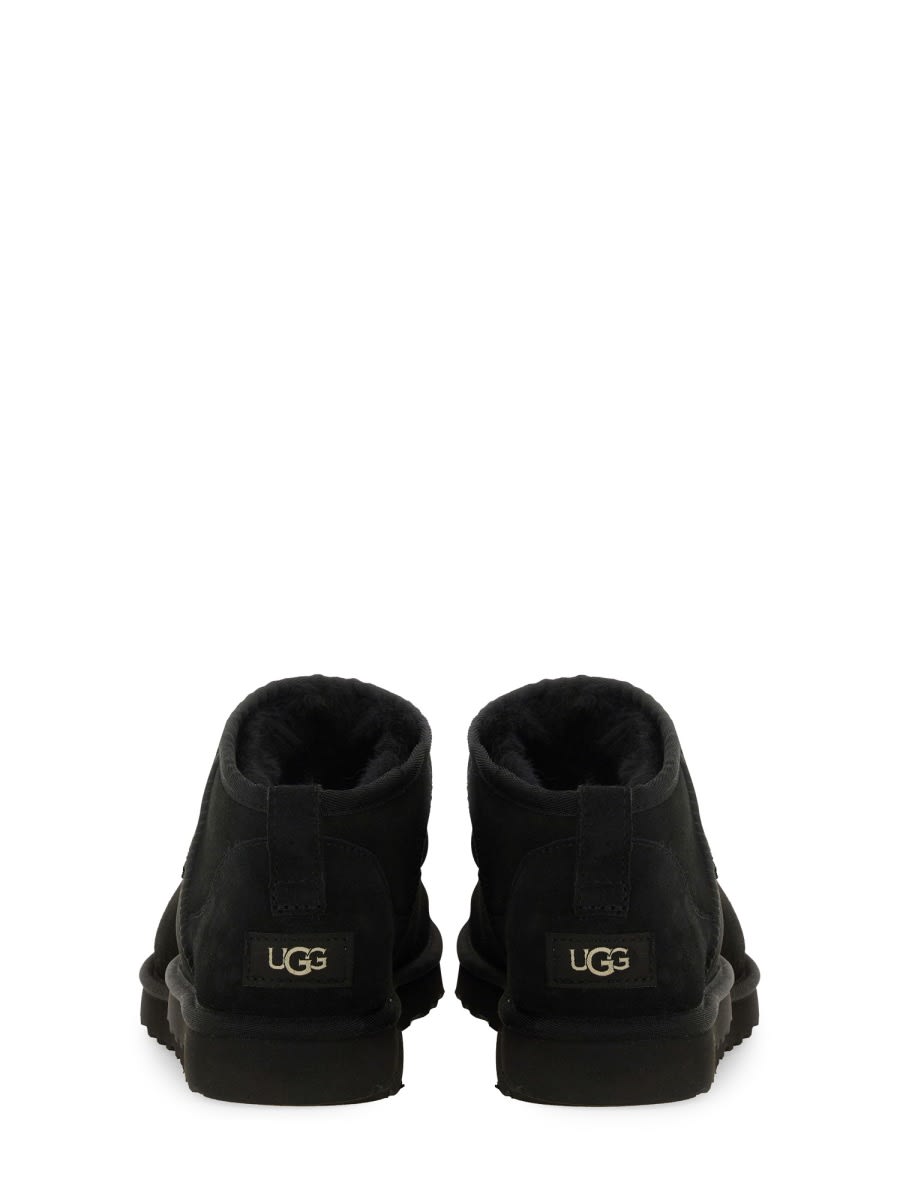 Ugg Suede-like Ankle Boots With Lining In Animal Print