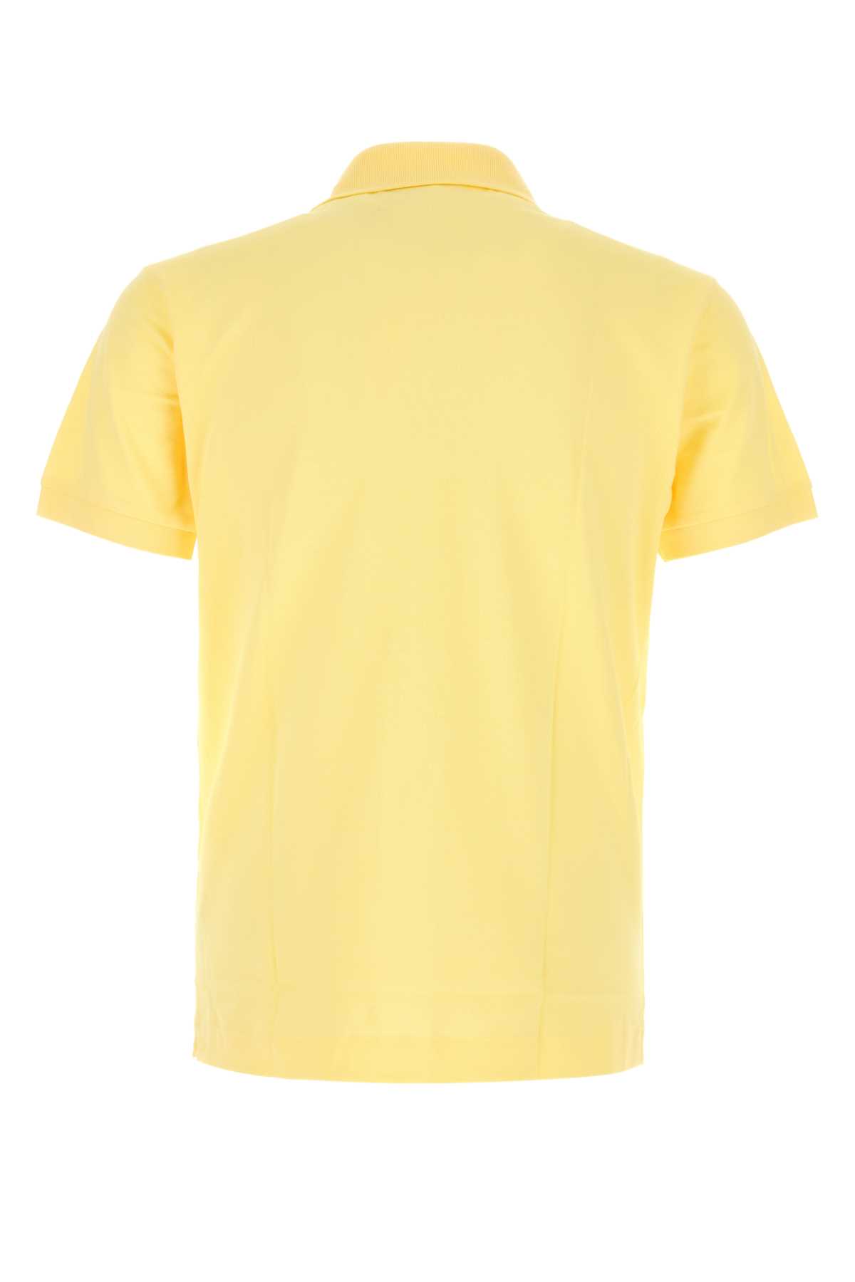 Shop Lacoste Yellow Piquet Polo Shirt In 107