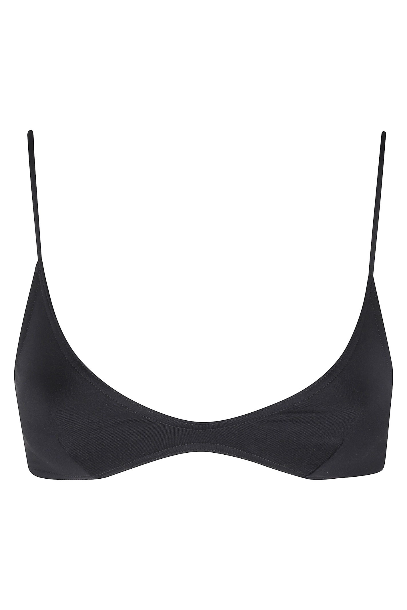 Mc2 Saint Barth Deep Scoop Bikini Top With Back In Black