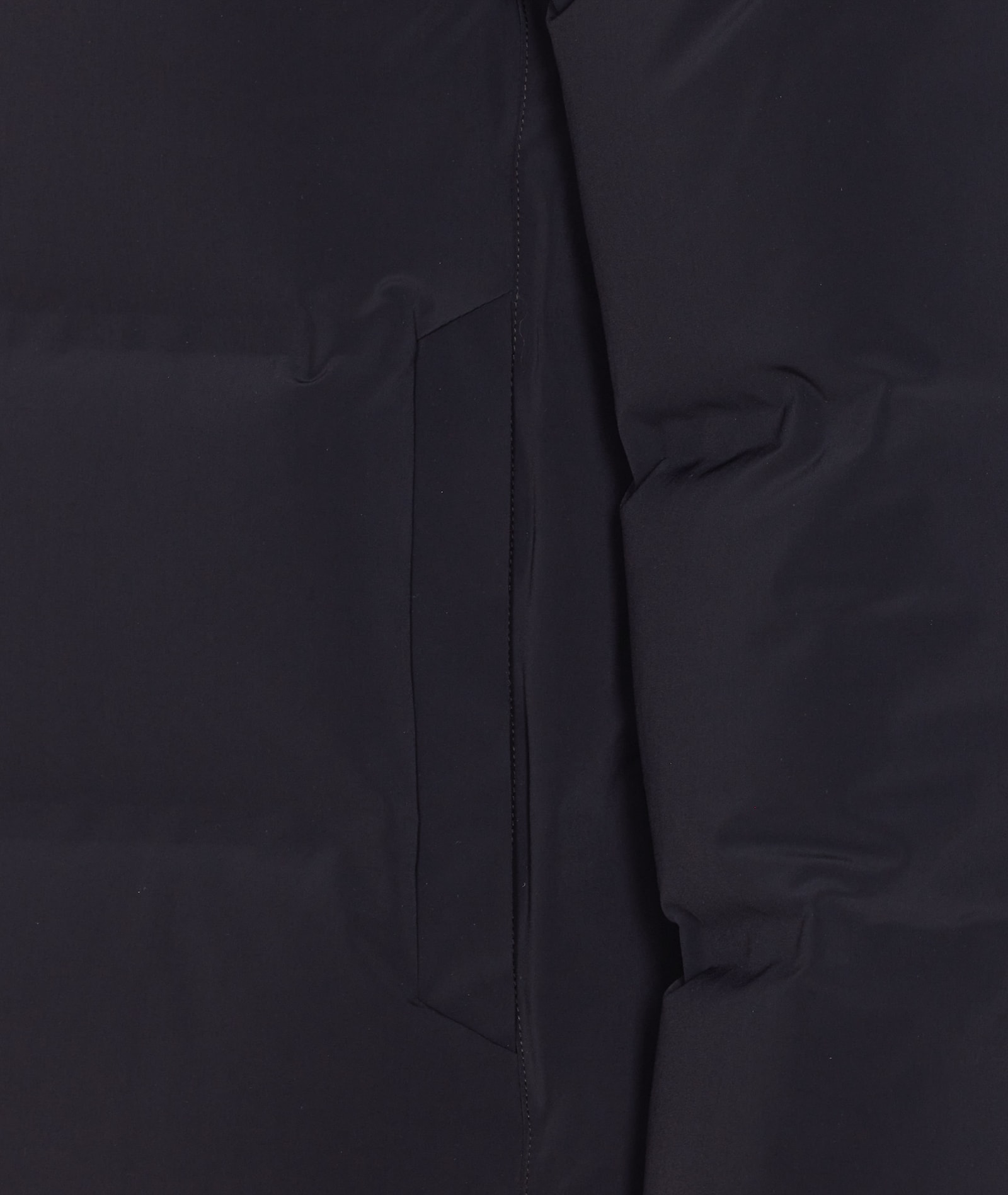 Herno Down Jacket With Hood And Quilted Pattern In Blue