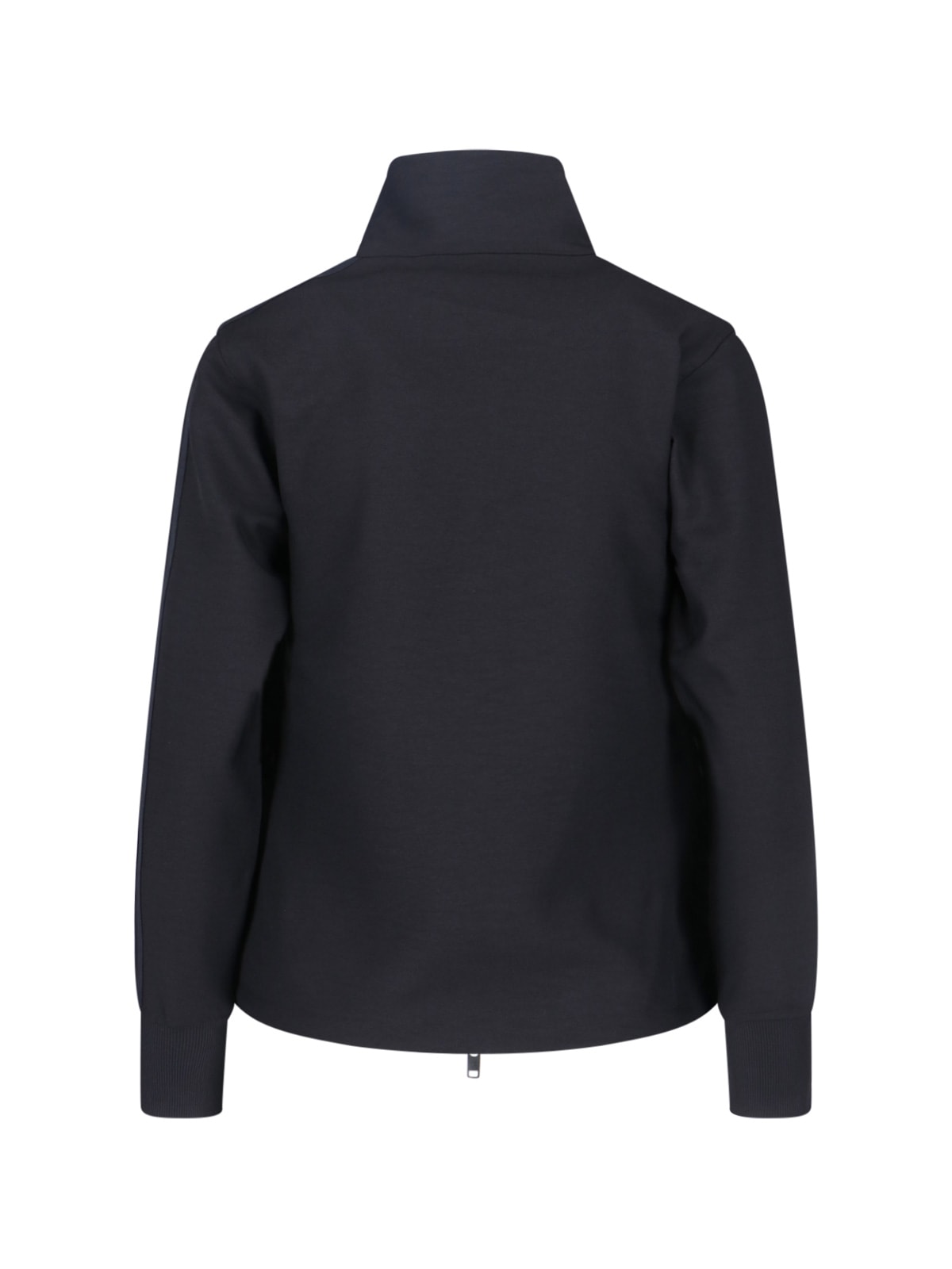 Y-3 High Collar Long Sleeve Sweatshirt Jacket In Black