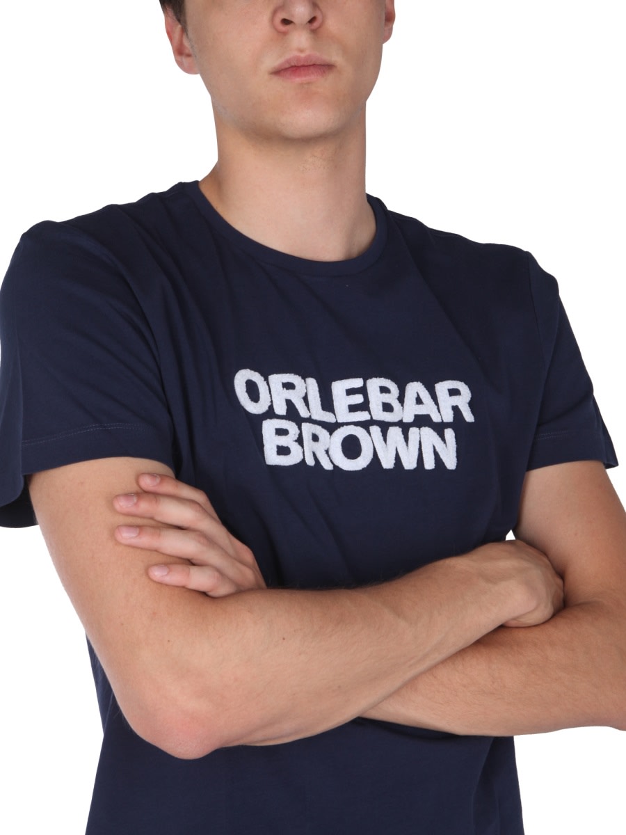 Shop Orlebar Brown Sammy Ob Towelling T-shirt In Blue