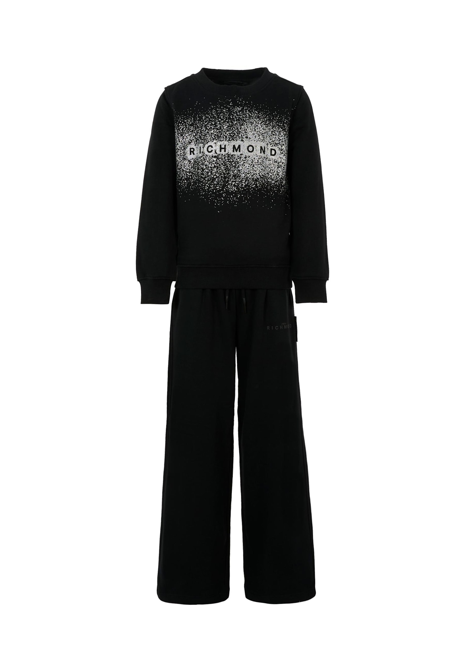 Richmond Black Suit For Girl With Logo In Black