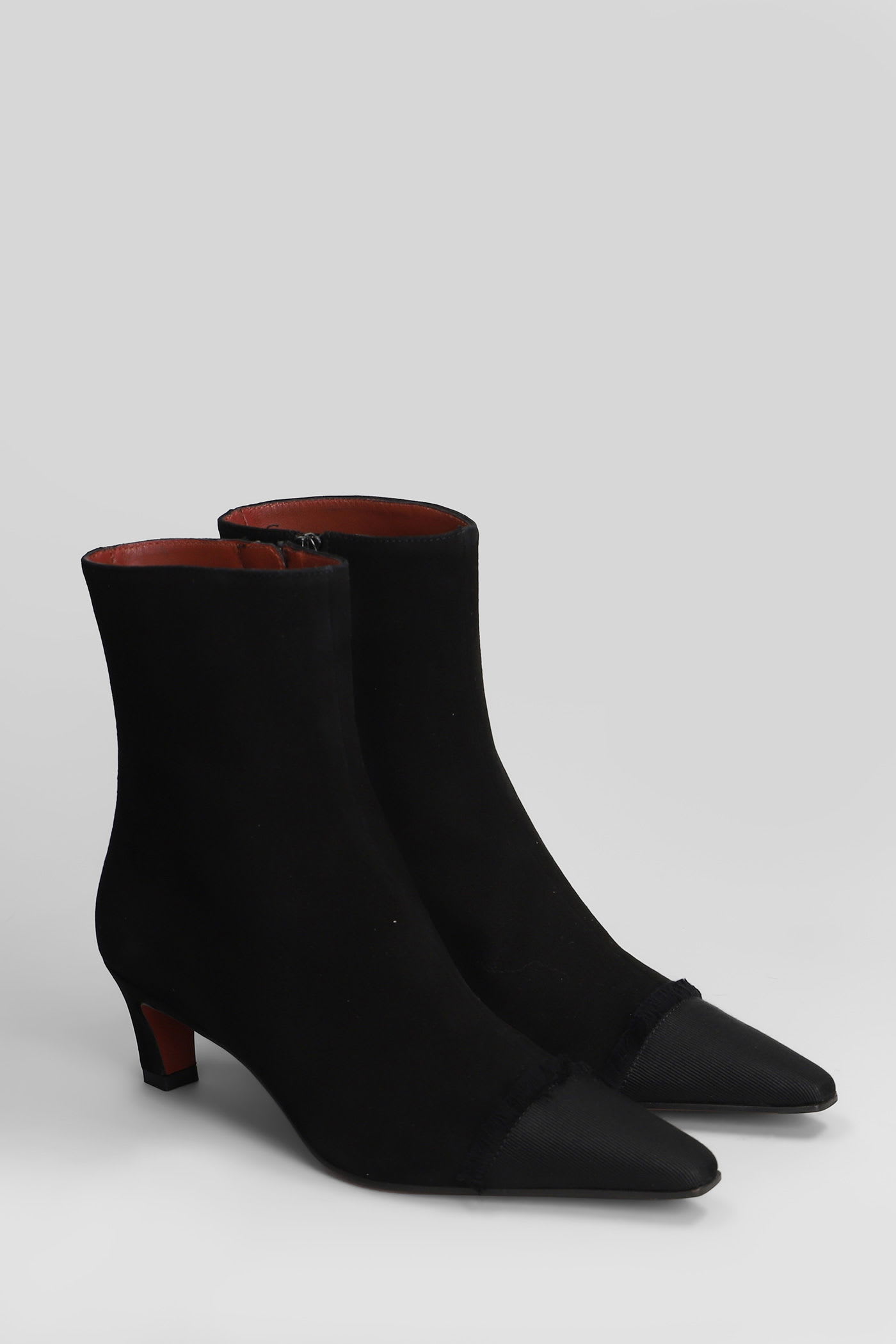 Roberto Festa Evari High Heels Ankle Boots In Black Suede In Black