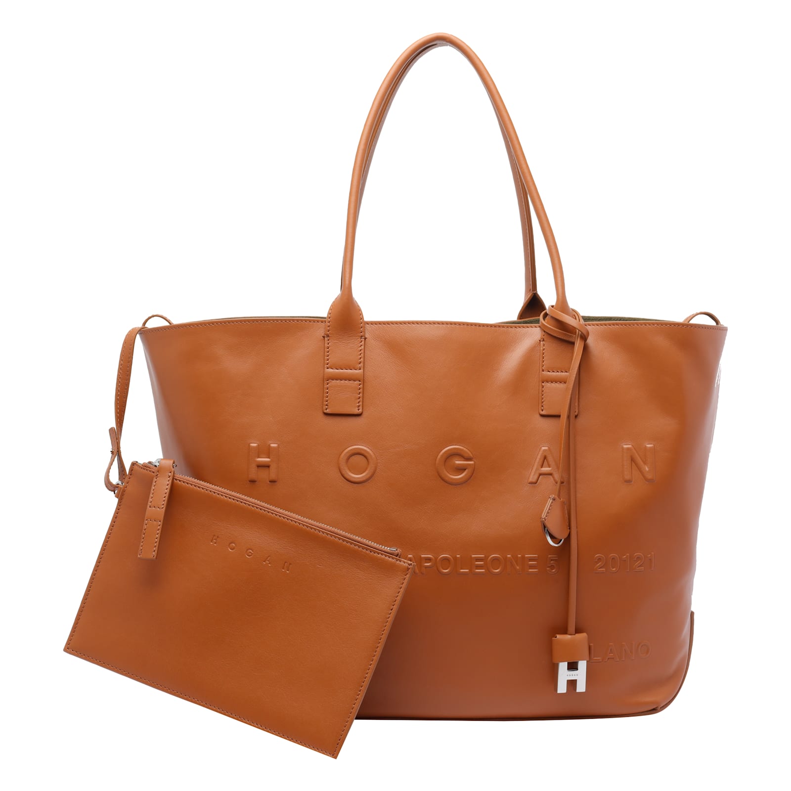 Hogan Shopping Bag Script Medium In Sand
