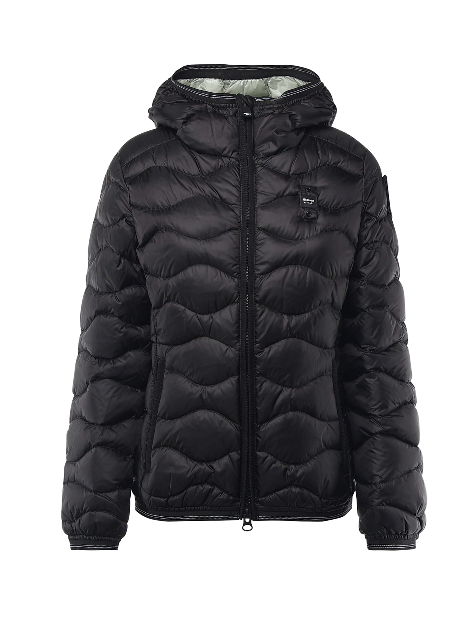 Wave Pattern Down Jacket Camelia