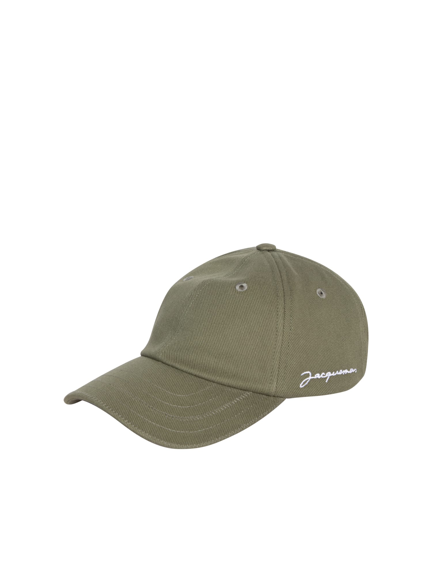 Jacquemus Light Green Logo Hat In Khaki