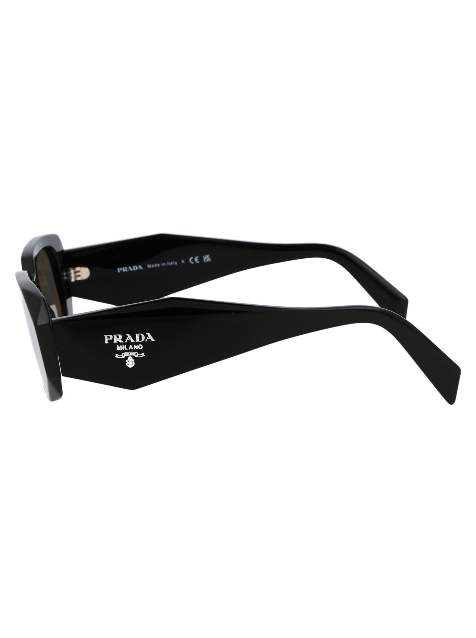 Shop Prada 0pr 17ws Sunglasses In 1ab2b0 Black