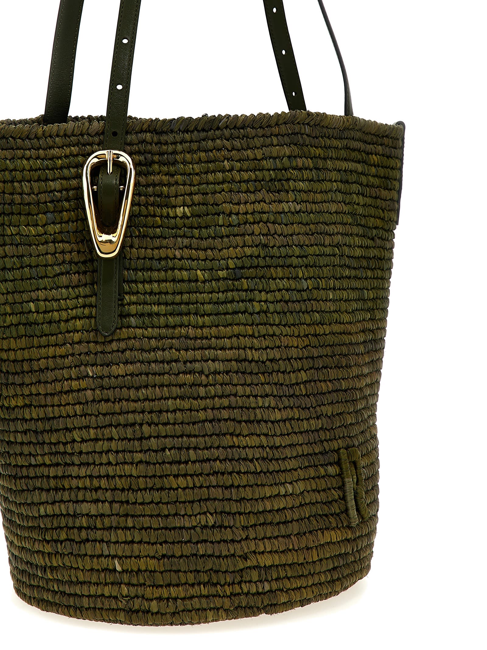 Rabanne Cabas Shopping Bag In Green
