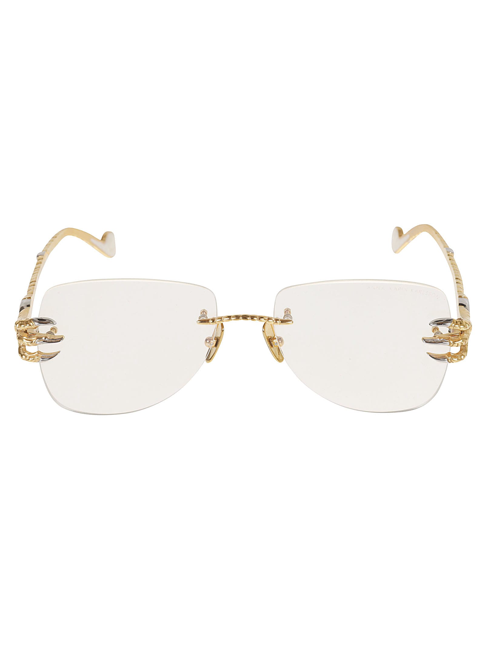Anna-karin Karlsson The Claw & The Nest Sunglasses In Gold/black