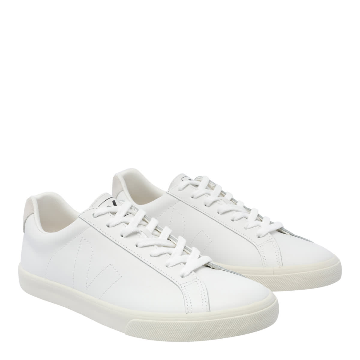 Veja Esplar Leather White Trainers In White