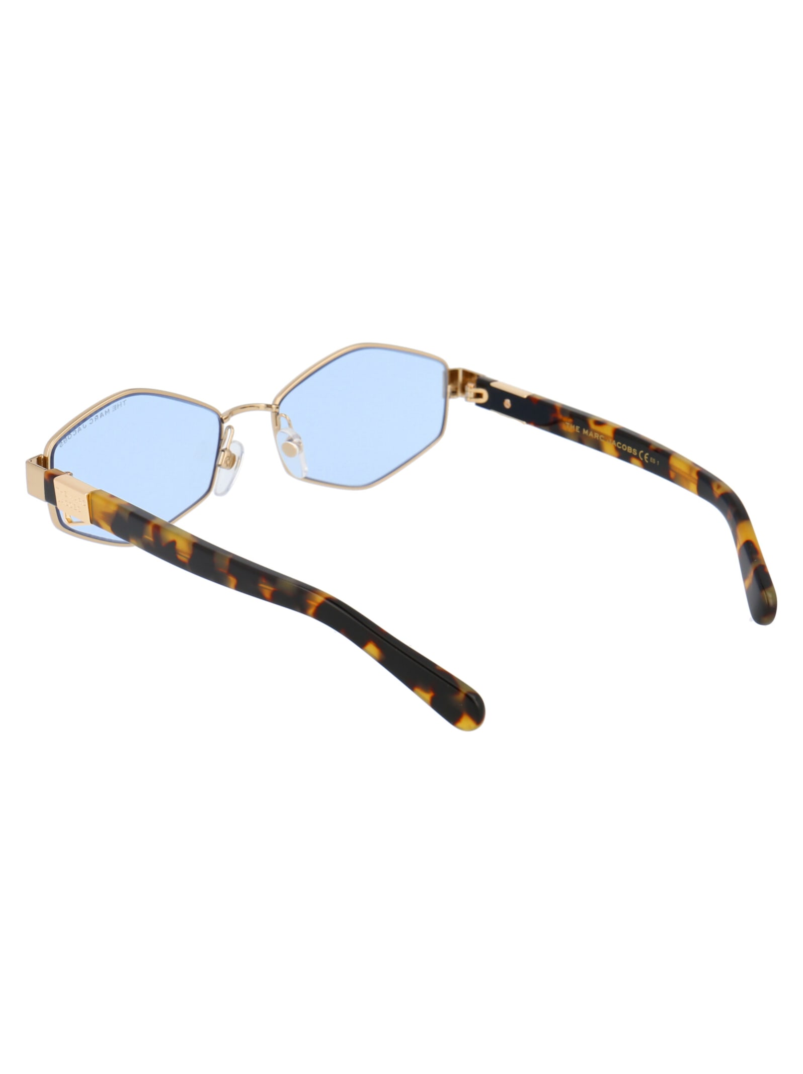 Marc Jacobs Gold Metal Sunglasses In Gold