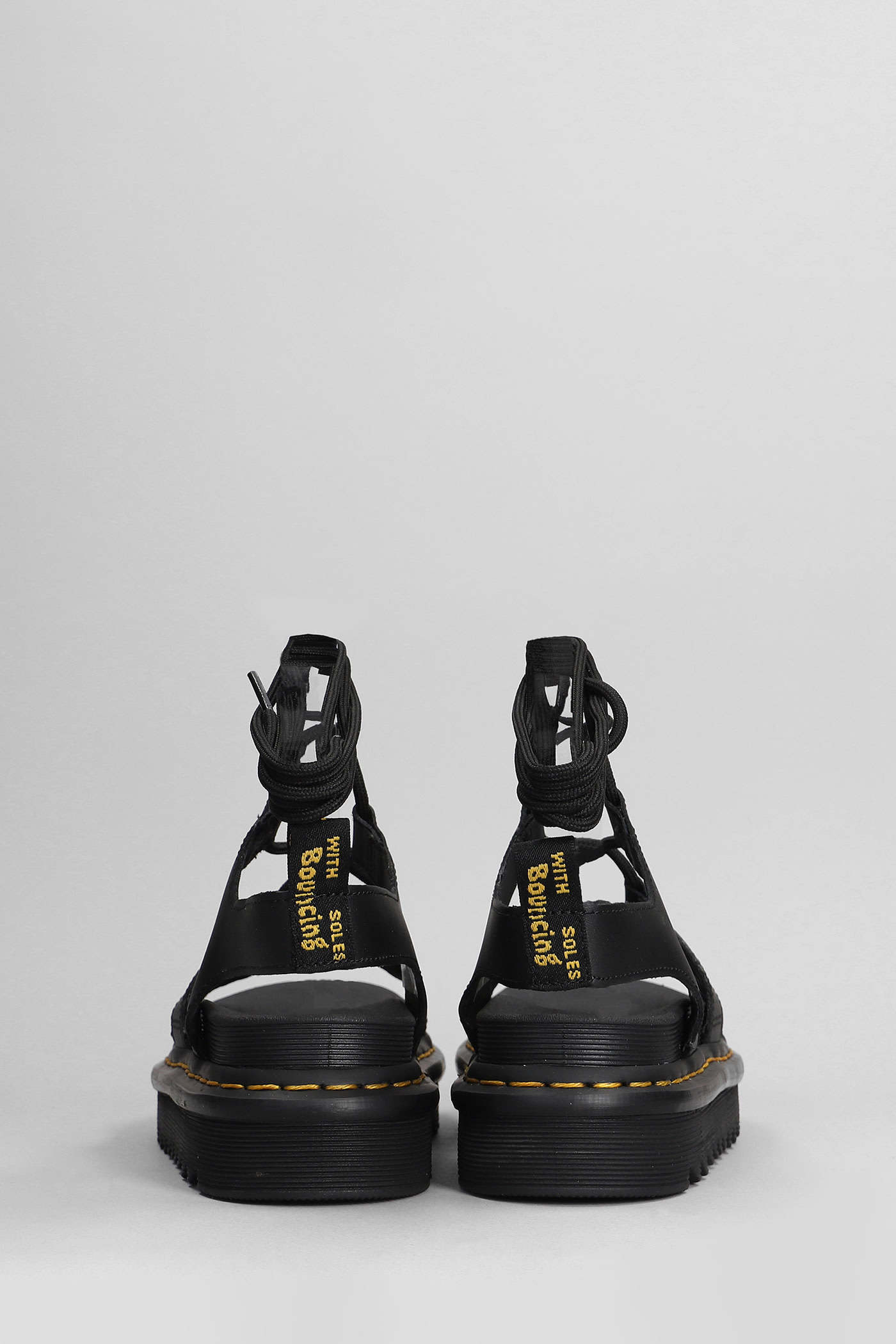 Shop Dr. Martens' Nartilla Sandals In Black Leather