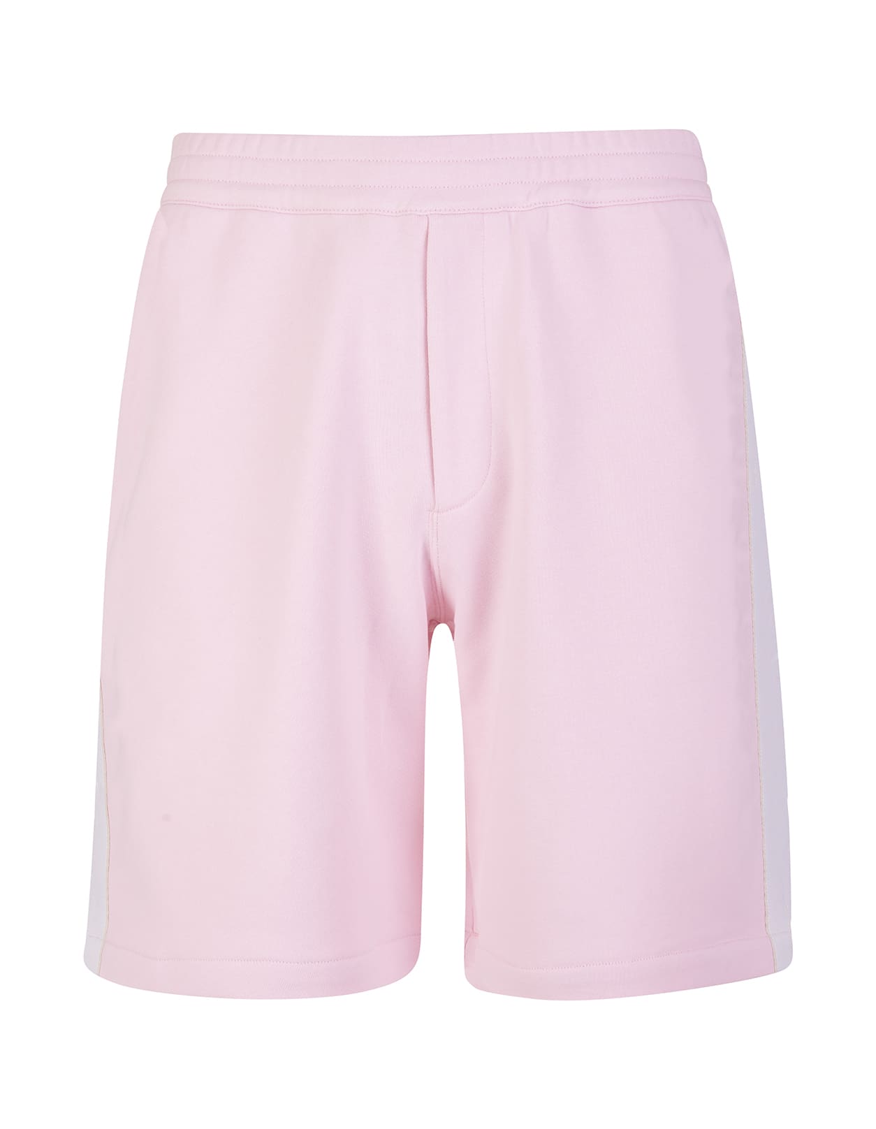 Alexander McQueen Man Pink Shorts With Selvedge Band
