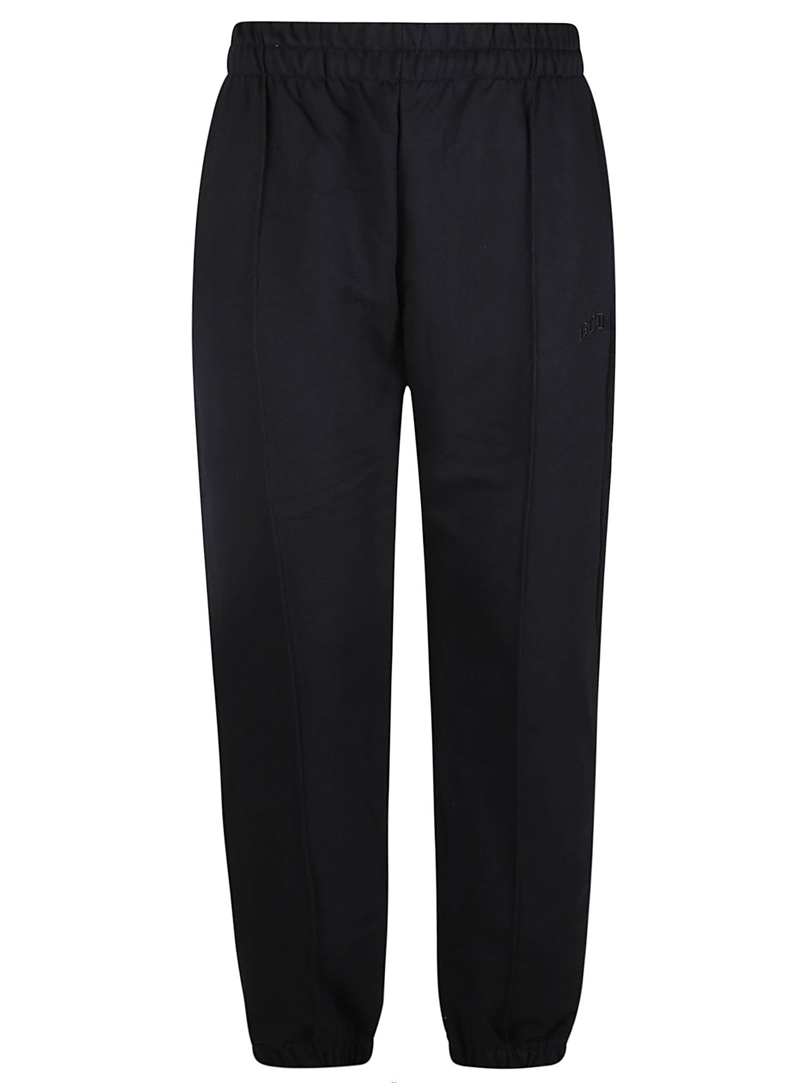 Shop Gcds Ribbed Waist Trousers In Nero