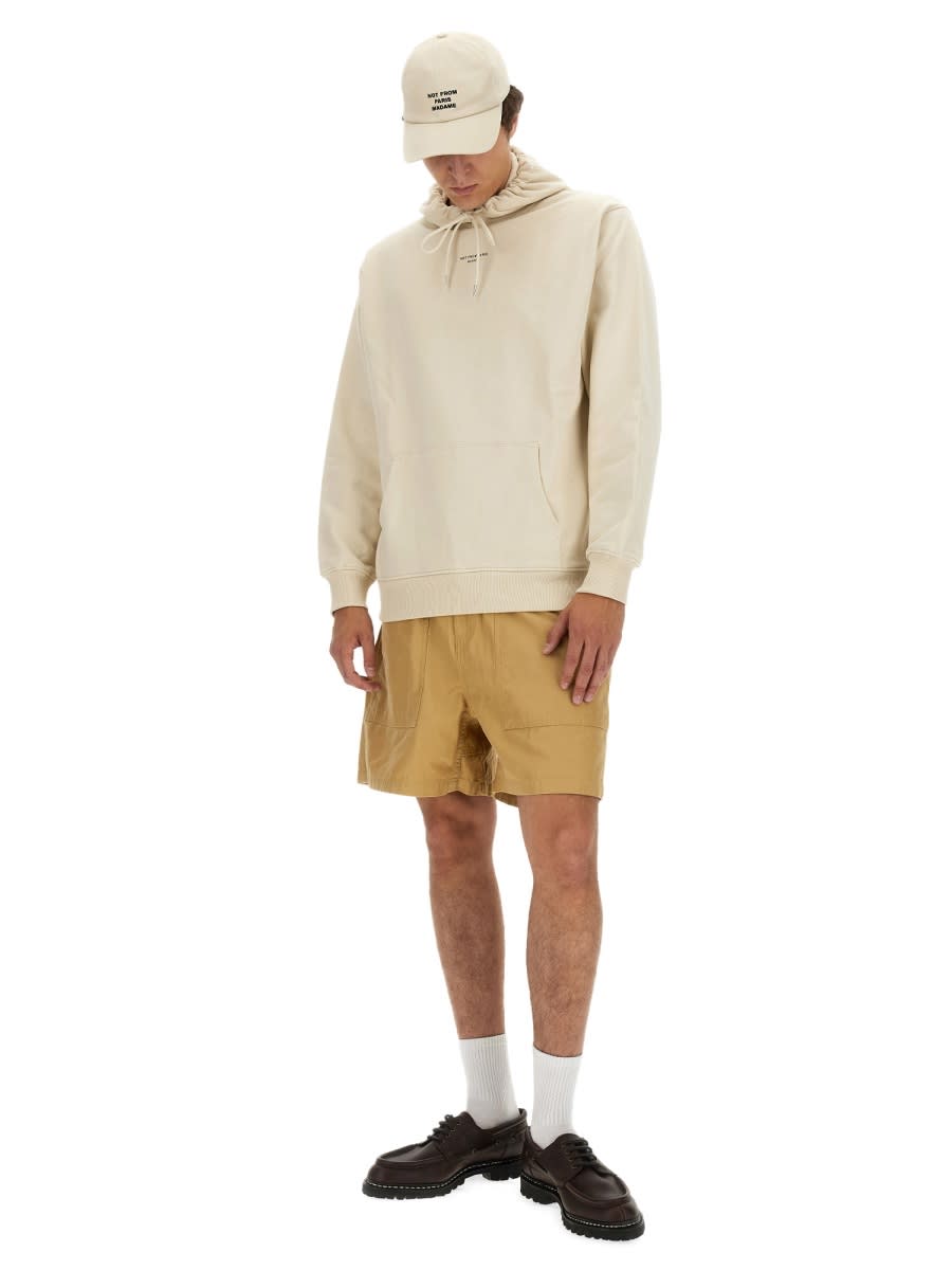 Shop Drôle De Monsieur Hoodie In Beige