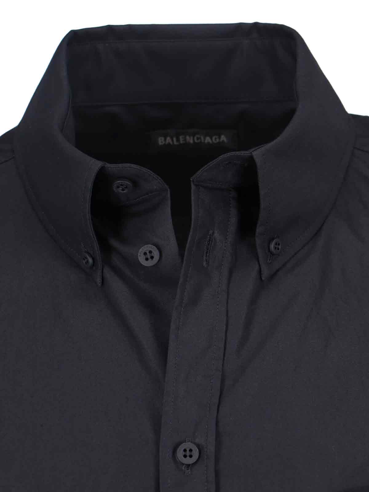 Balenciaga Oversized Logo Shirt In Black