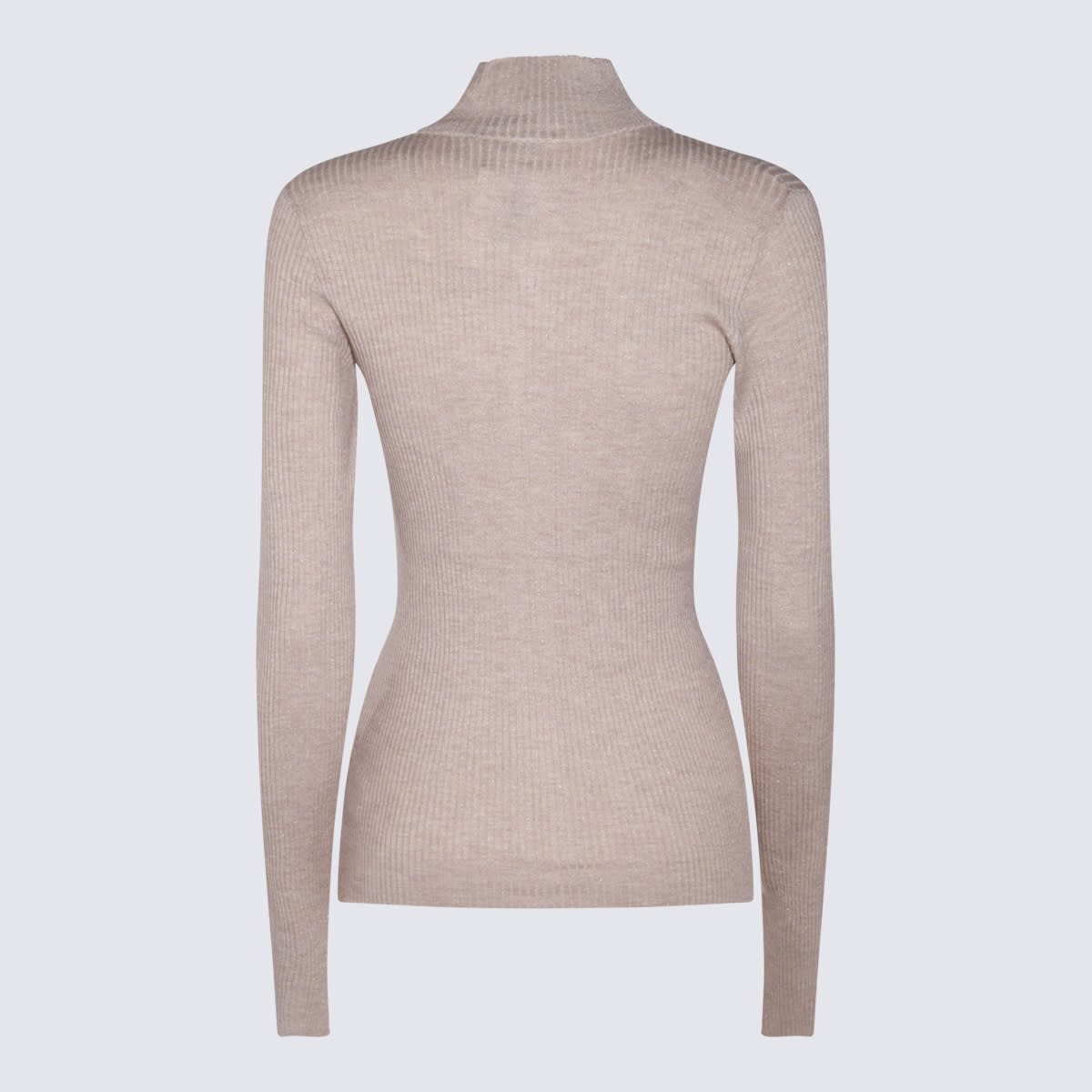 Shop Brunello Cucinelli Beige Wool Knitwear