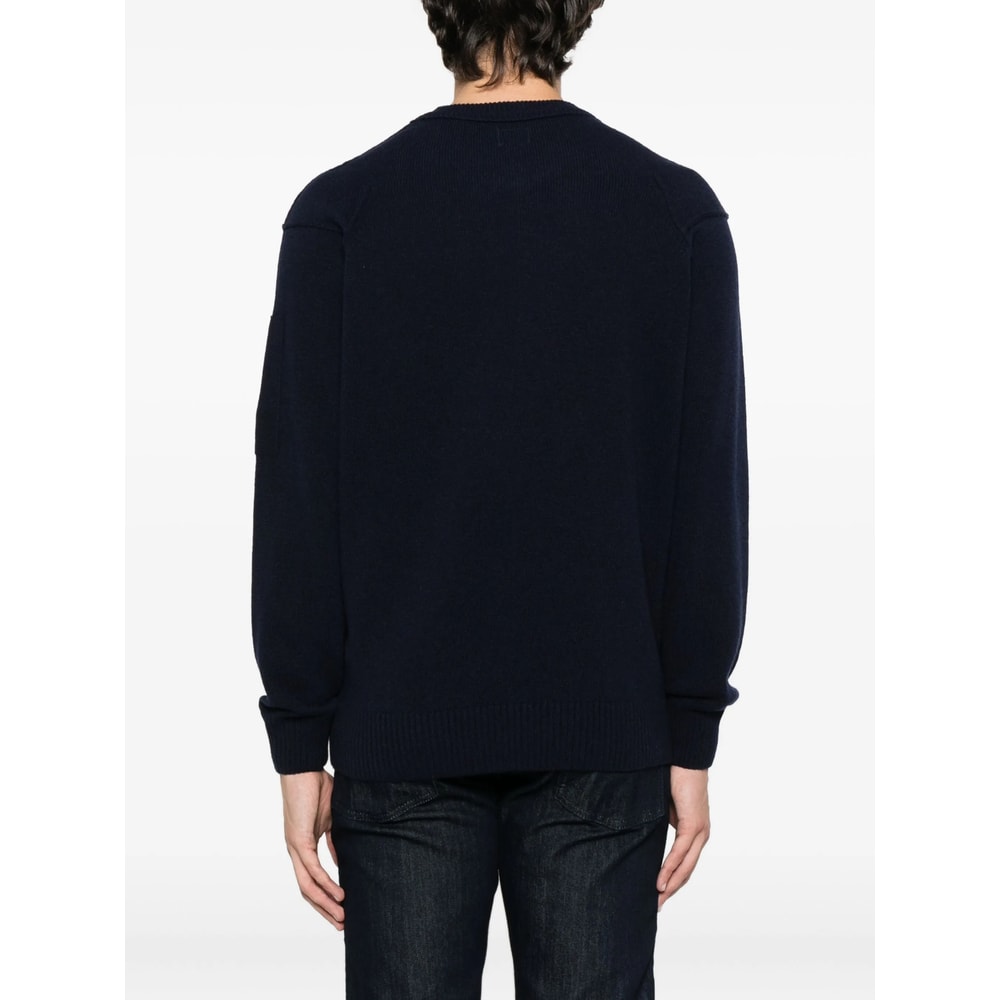 C.p. Company C.p.company Wool Crewneck Sweater In Blue