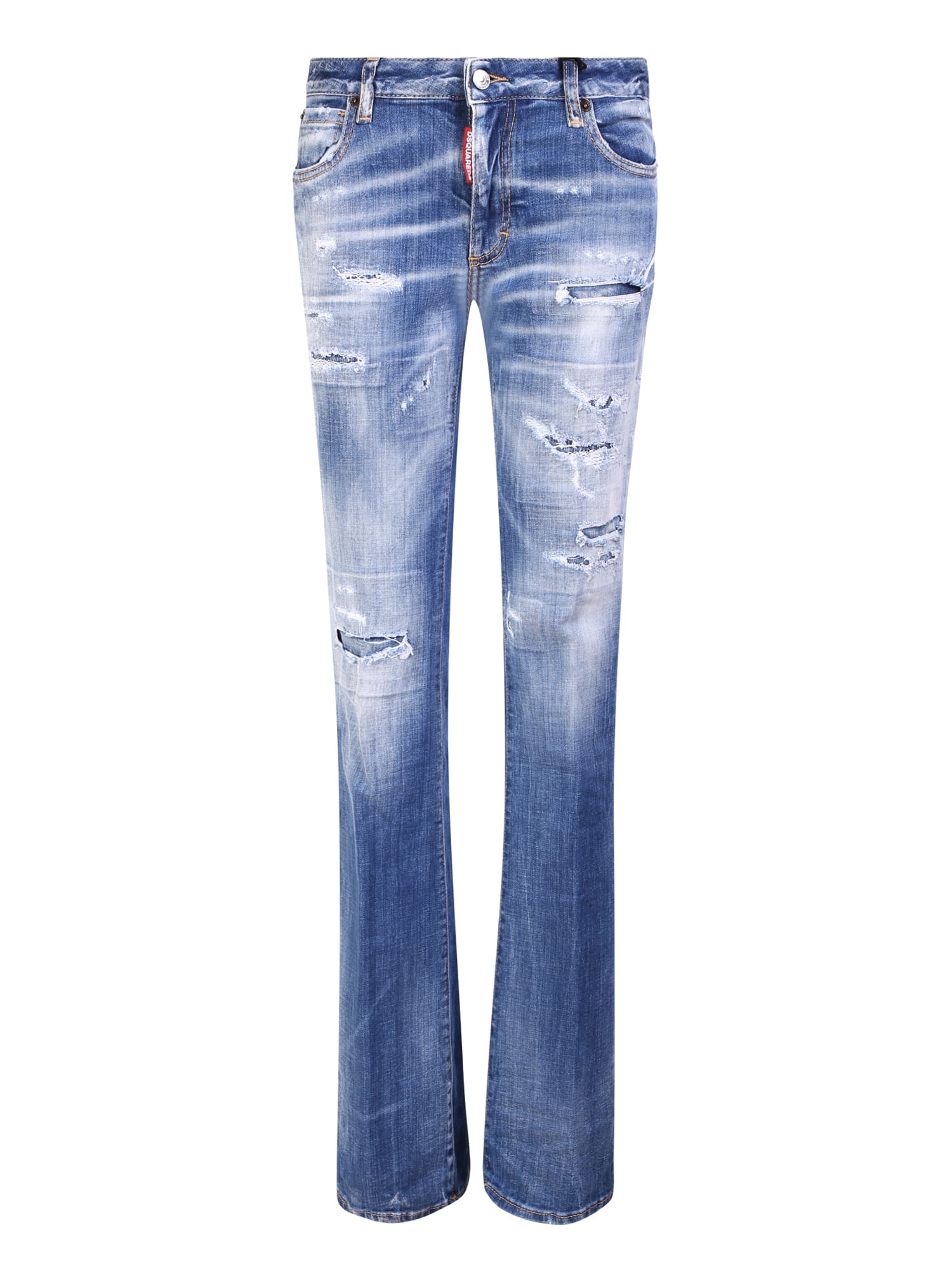 DSQUARED2 FLARED JEANS WITH TEAR DETAIL BY . INNOVATIVE MODEL THAT DIFFERS FROM THE ICONIC JEANS, IDEAL FOR MA