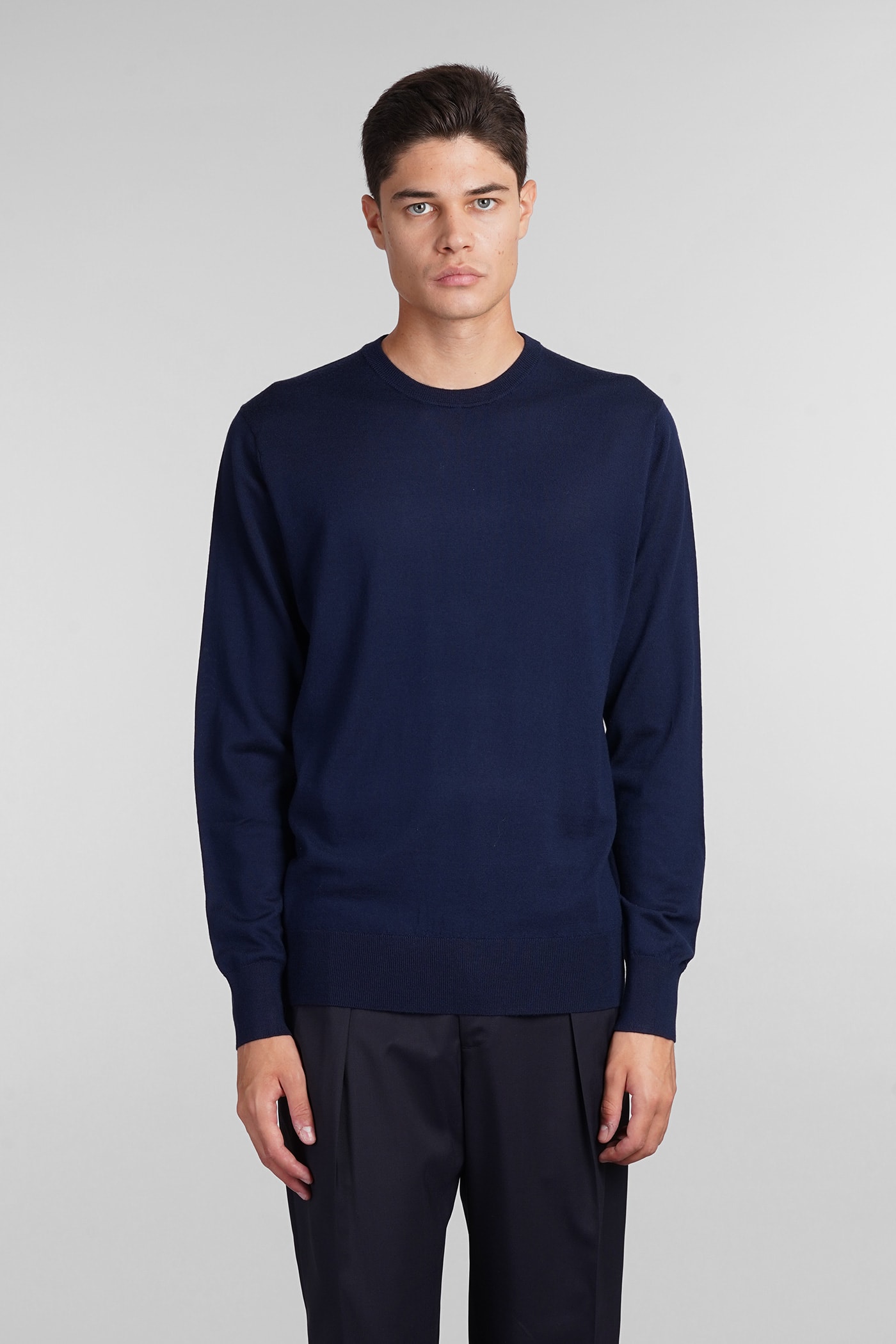 Shop Aspesi M195 Knitwear In Blue Wool