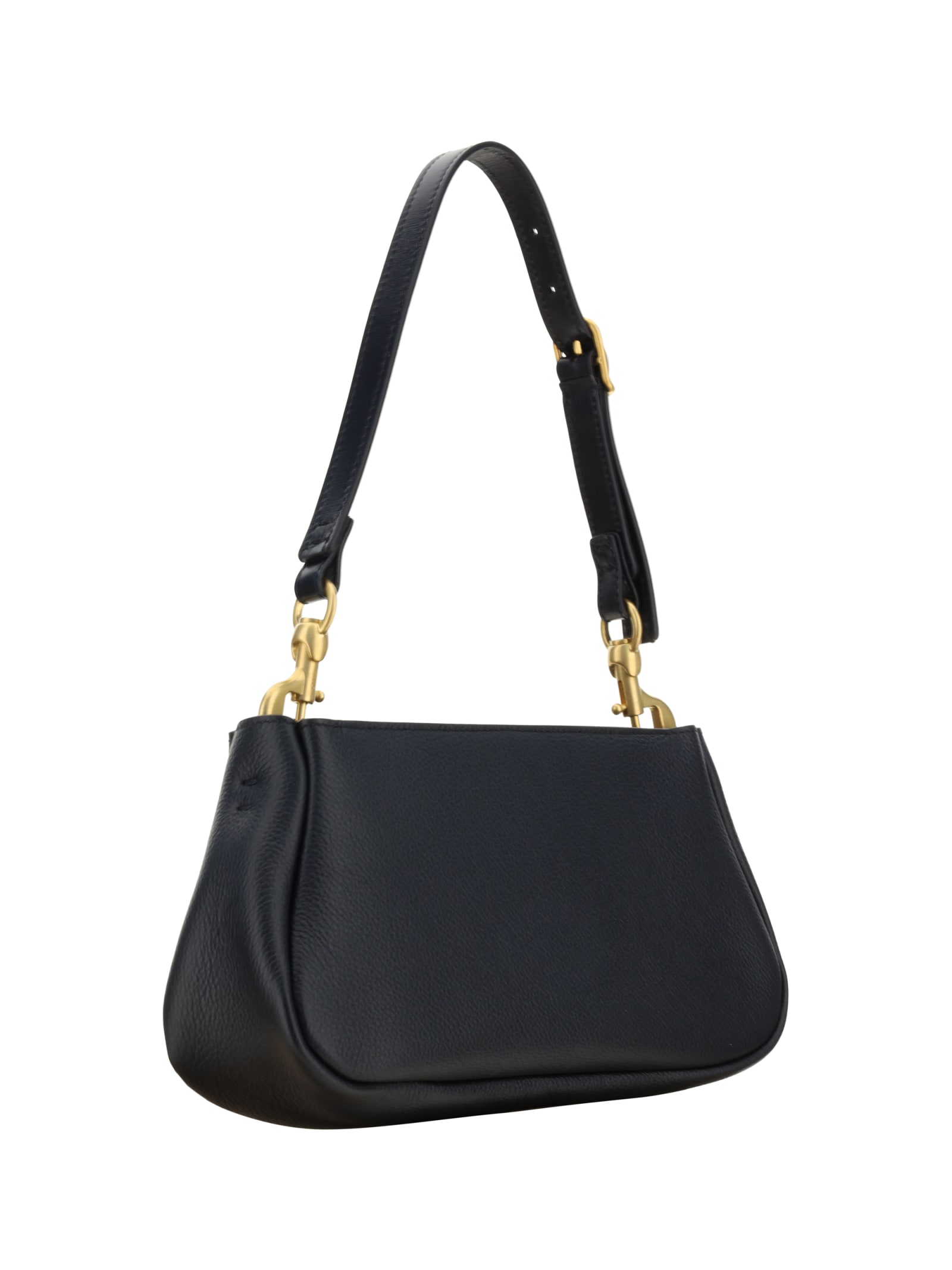 Shop Chloé Marcie Shoulder Bag In Black