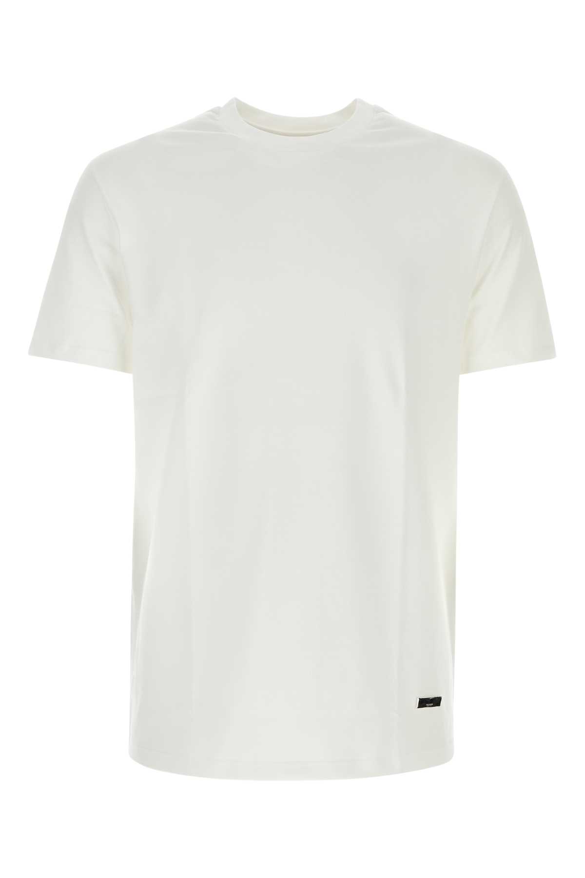 Shop Jil Sander White Cotton T-shirt In 102