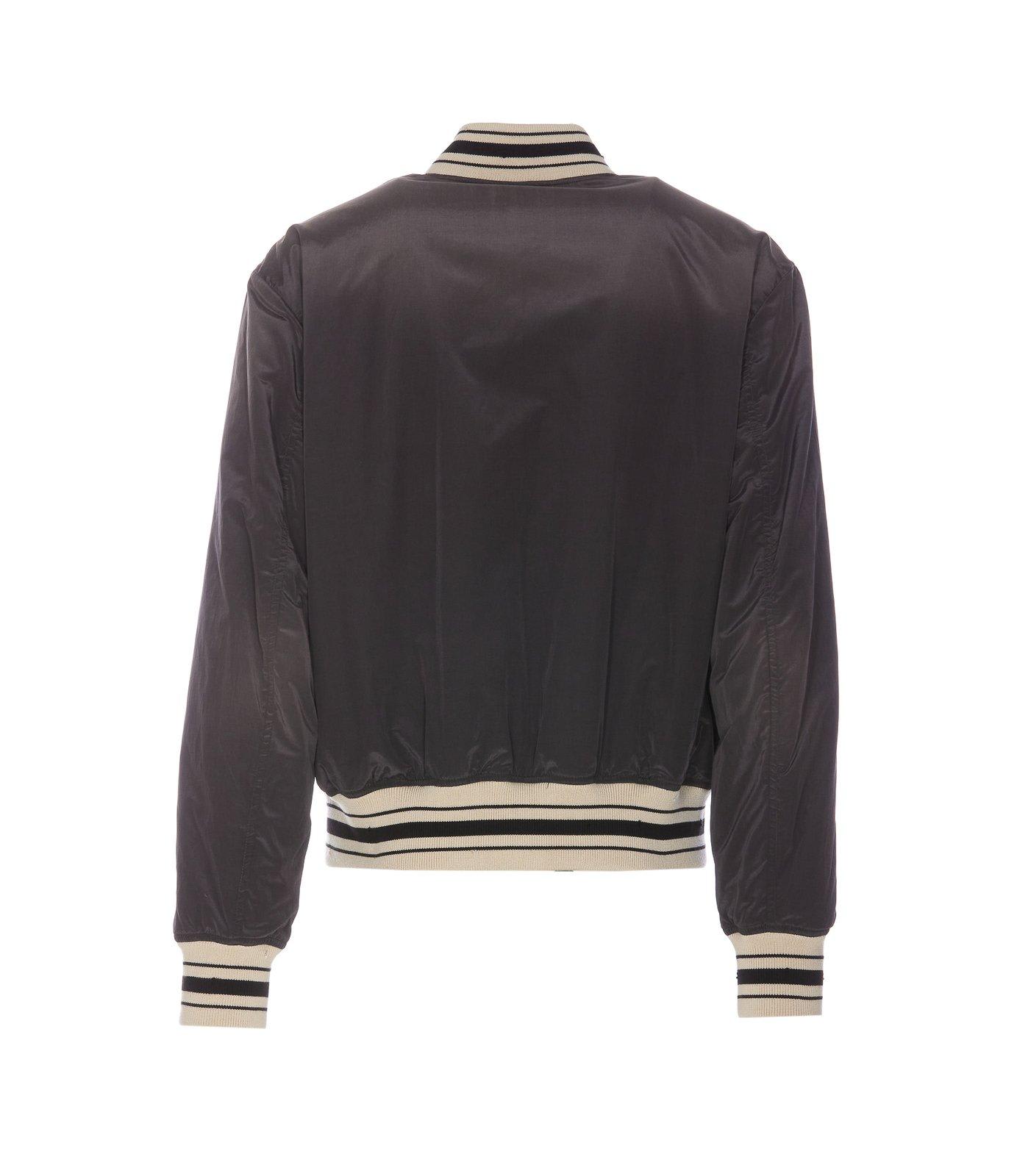 Shop Amiri Sun Faded Bomber Jacket In Nero