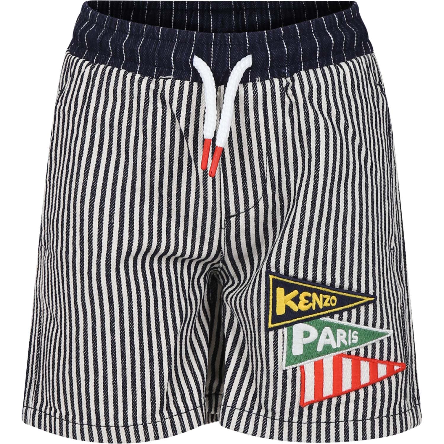 Shop Kenzo Multicolor Casual Shorts For Boy
