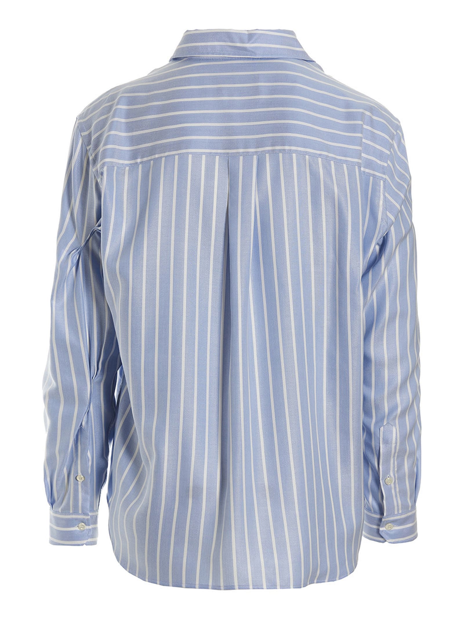 Shop Fourtwofour On Fairfax Striped Shirt In Light Blue