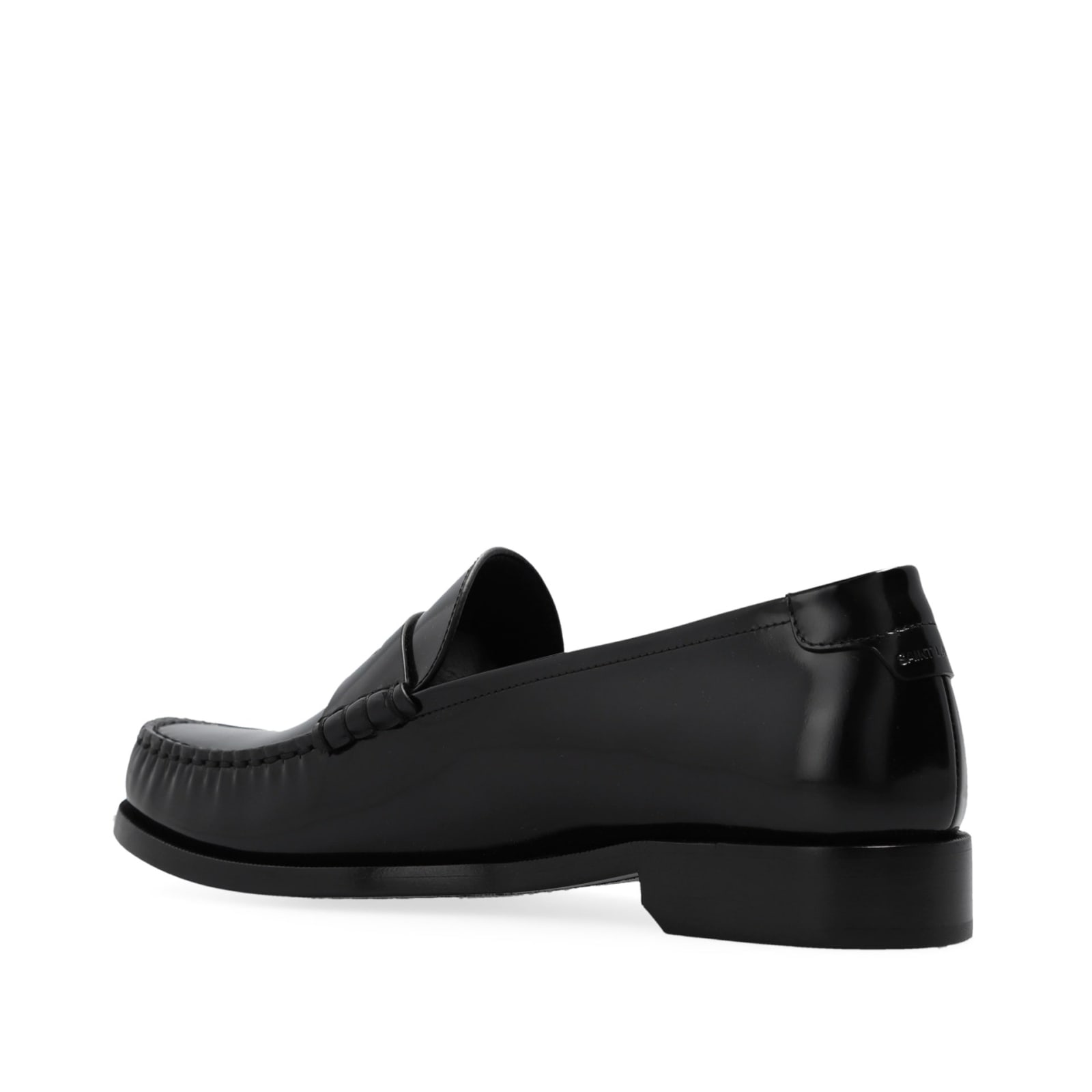 Shop Saint Laurent Penny Loafers In Black